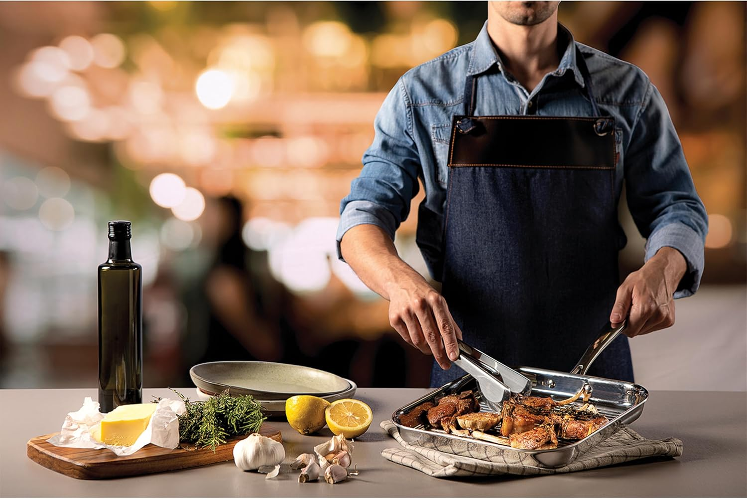 Tramontina Grano Stainless Steel Griddle Pan, 1.9 Liter Capacity image number 5