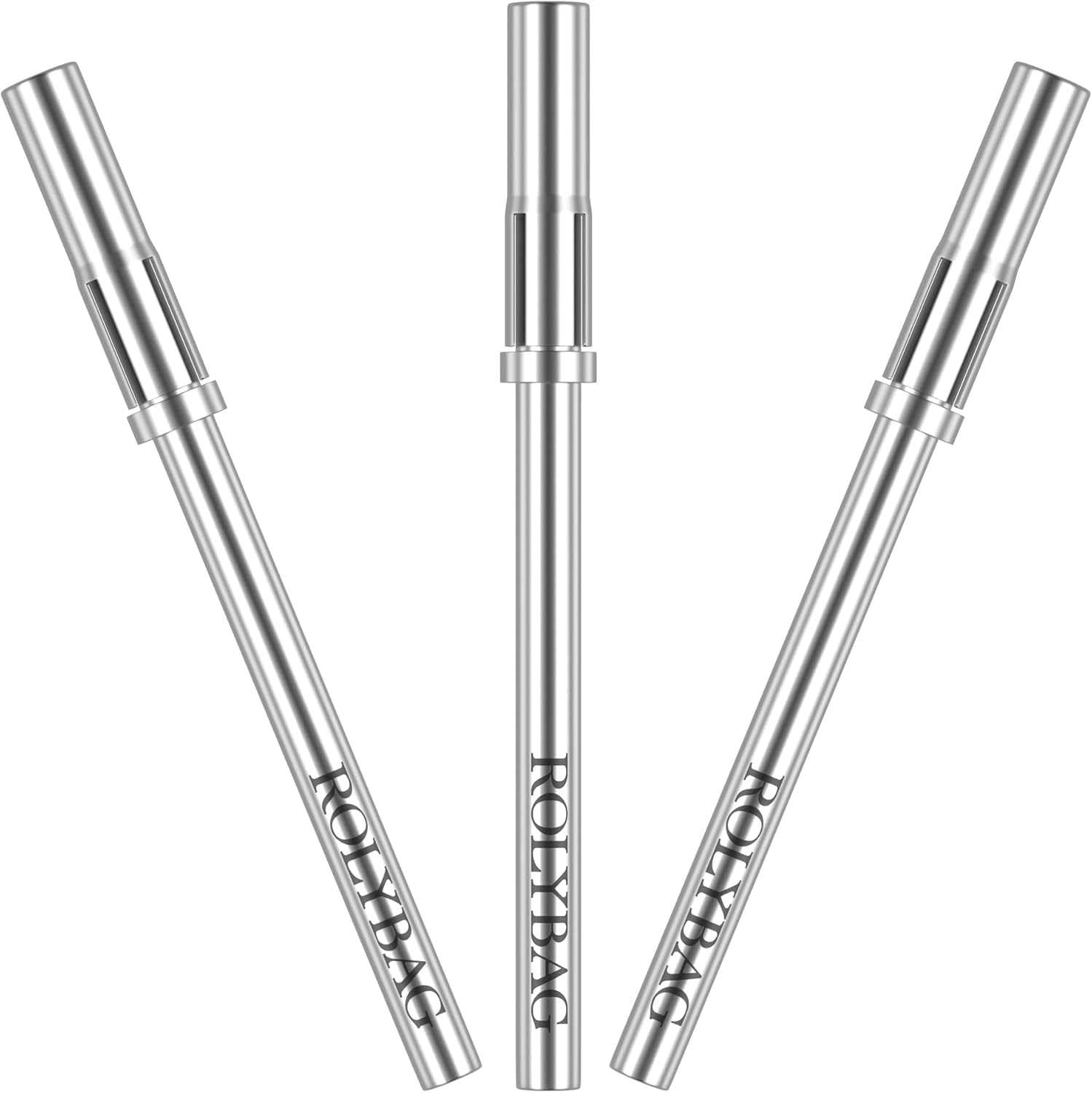 Rolybag Mandrel Nail Drill Bit, Mandrel Bit for Small Sanding Bands, 3/32'' Easy off Mini Mandrel Bit for Nails, Suitable for Acrylic Nails Gel Manicures, Silver Mandrel Drill Bit 38Mm X 3.1Mm image number 5