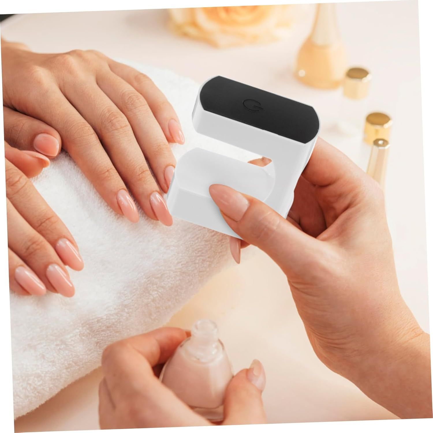 BAZEITFLOW 2Pcs Rechargeable Mini UV Nail Light Portable Fingernail Drying Lamp with Efficient LED Cure Fast Single Finger Gel Nail Dryer for Home Travel Salon Use image number 2