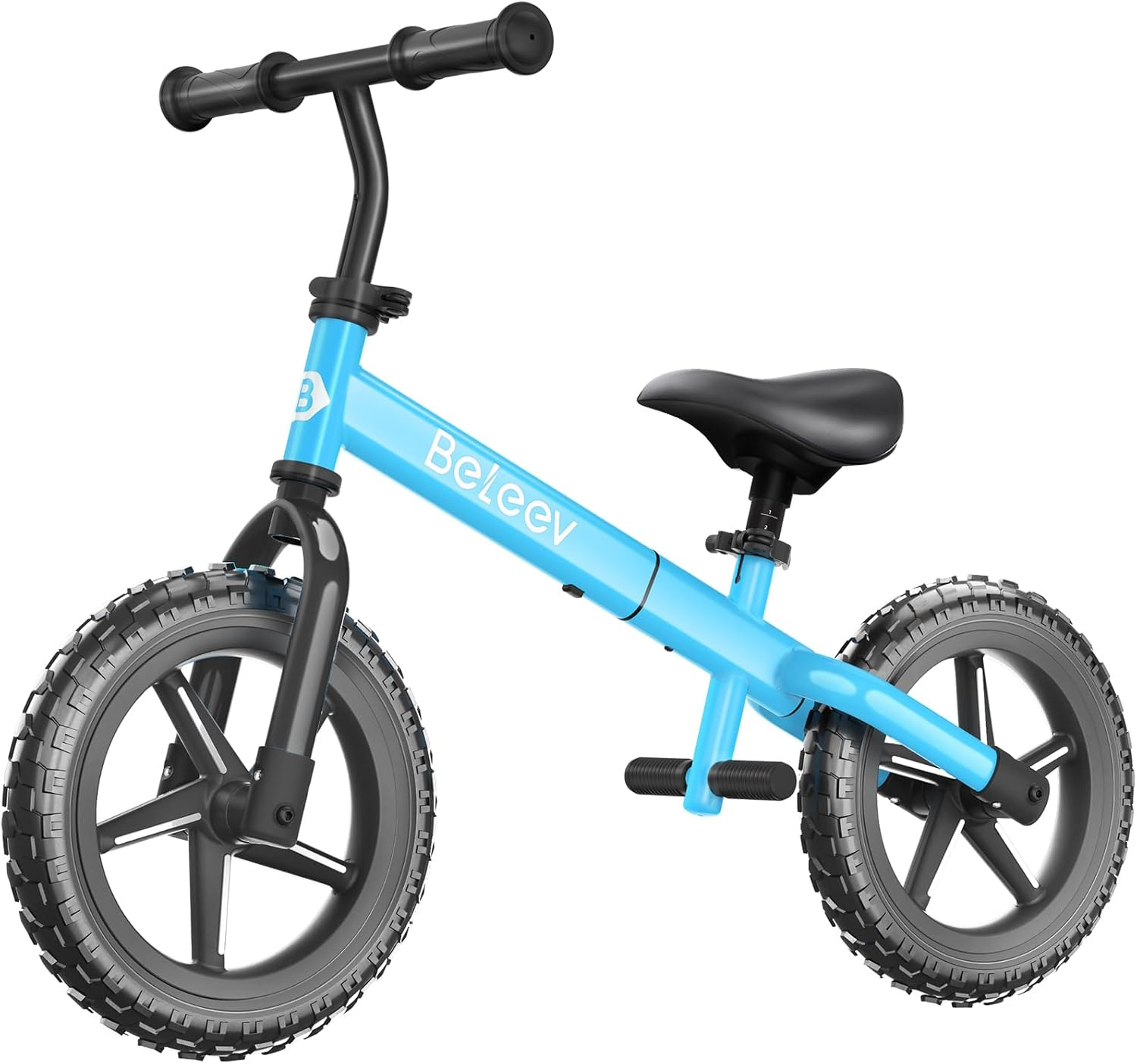 BELEEV C2 Balance Bike 2 Year Old with LED Light-Up Wheels, Adjustable Seat and Handlebar, Footrest, 12 Inch Anti-Skid Wheels, Kids Toddler Baby Walker Bike First Birthday 2-5 for Boys Girls image number 3