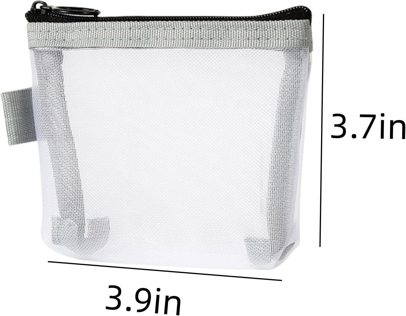 2PCS Mini Makeup Bags, Zipper Mesh, Portable Small Makeup Pouch, Mini Storage Bag for Coin, Lipstick, Jewelry - B image number 7