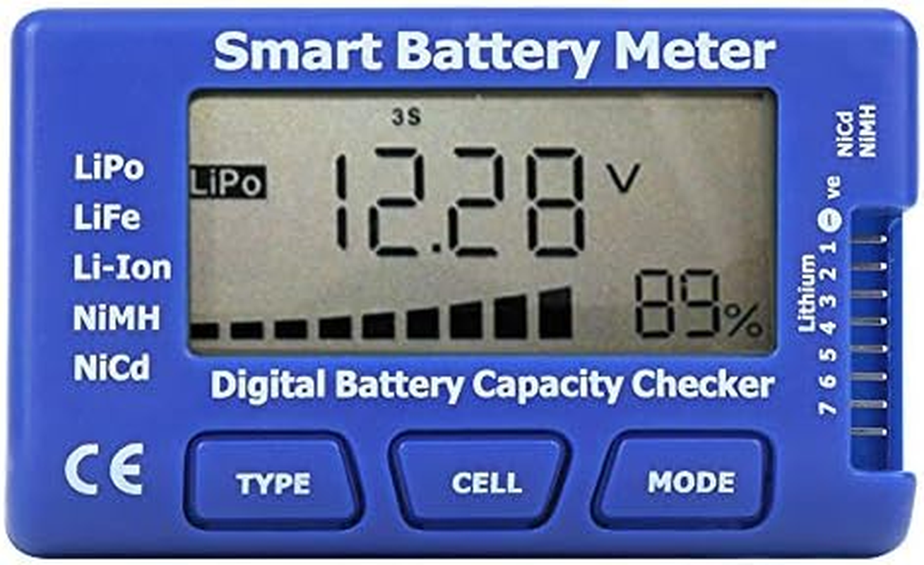 Viagasafamido 5 in 1 Battery Meter, Intelligent Cell Meter Digital Battery Checker Balancer with LCD Display for Lipo Life Liion Nimh Nicd Cell image number 2