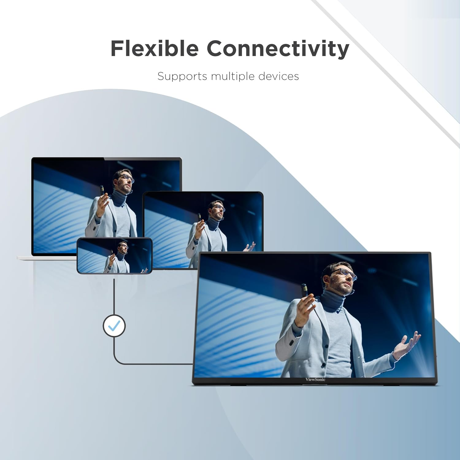 Viewsonic VA1650 15.6" Portable Monitor, 1080P, Lightweight, USB-C HDMI, Tilt Ergonomics, Second Computer Gaming Display with Speakers, Travel Monitor for Macbook PS4/5 Xbox Switch PC Phone image number 4