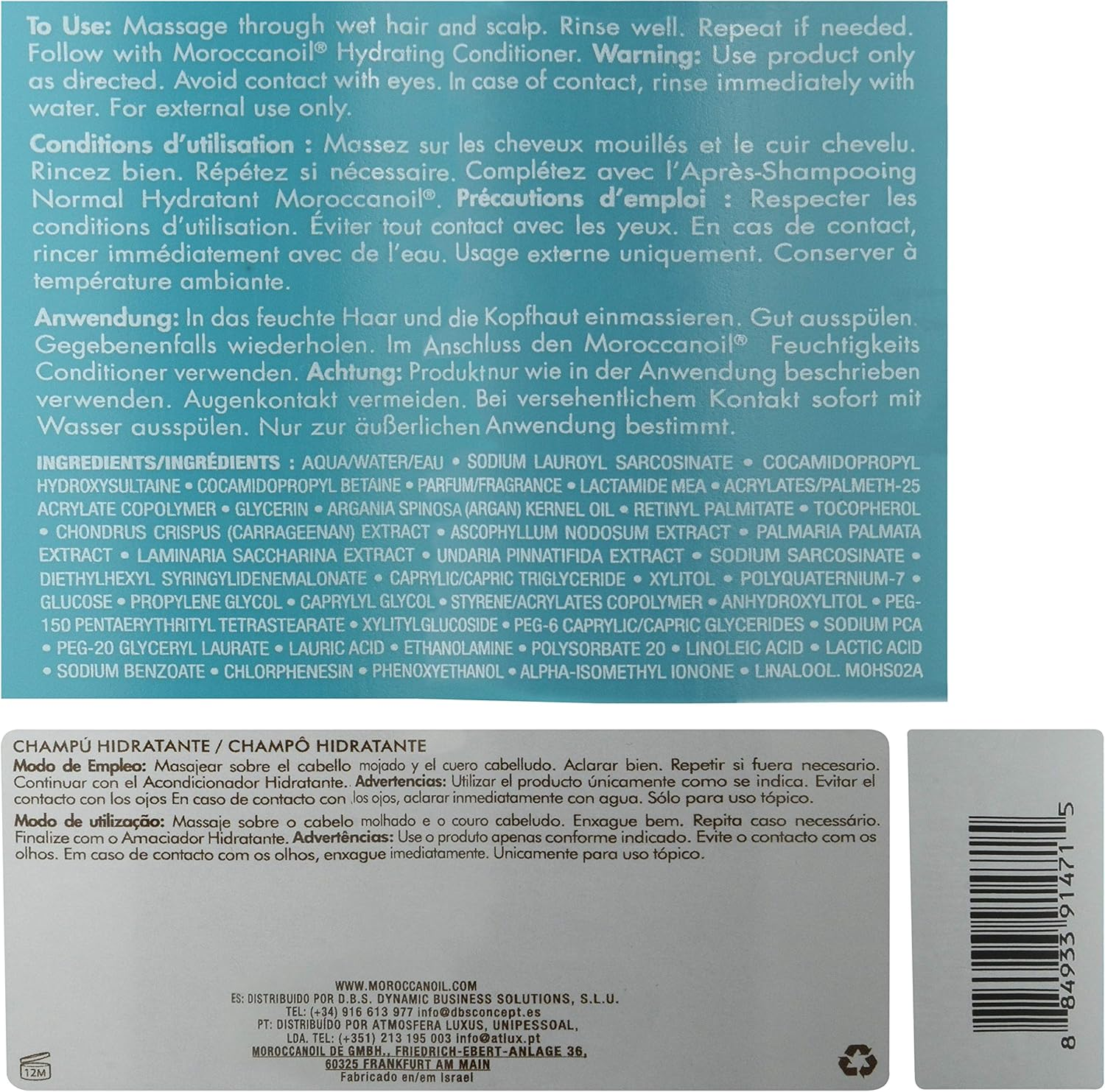 Moroccanoil Hydrating Shampoo, 1000 Ml