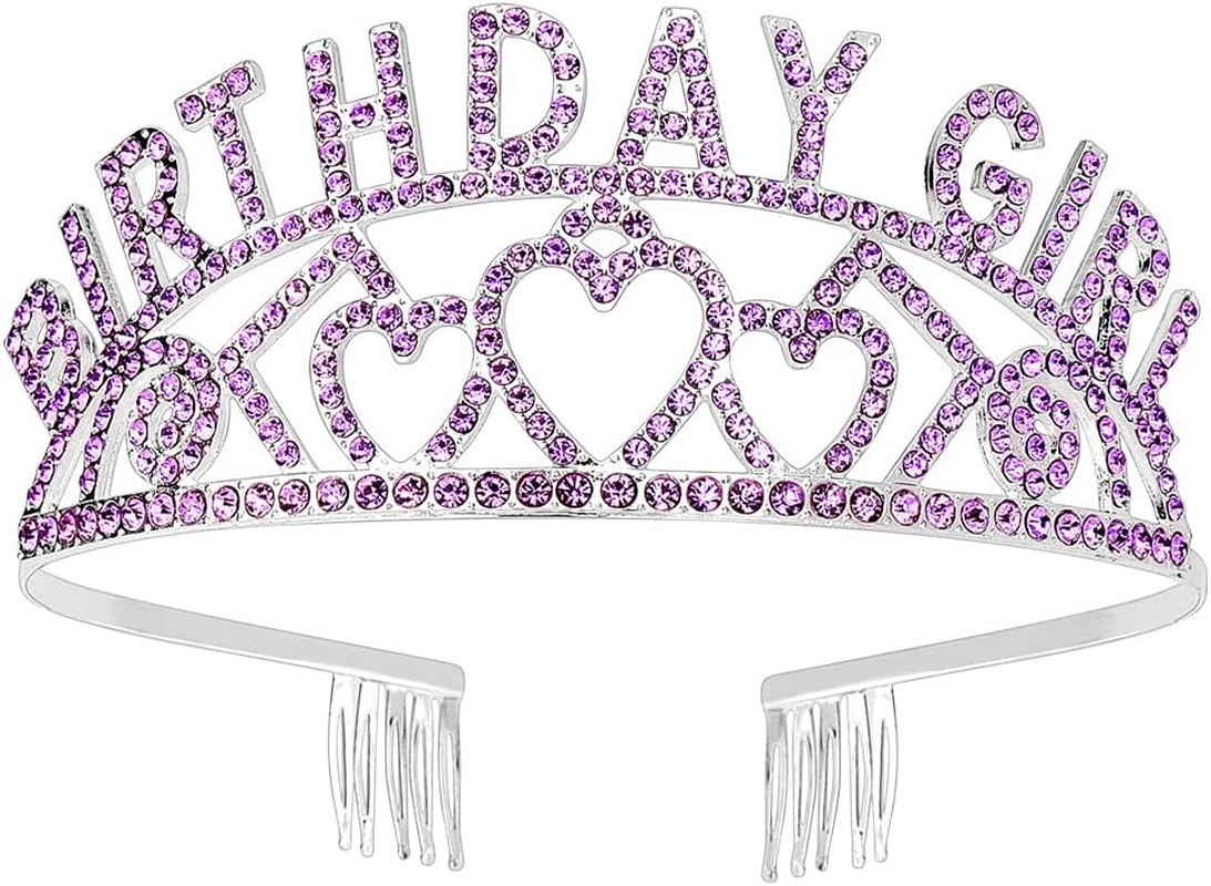 AOPRIE Birthday Crowns for Women Tiaras for Women Crowns for Girls Crystal Tiara Crowns for Women