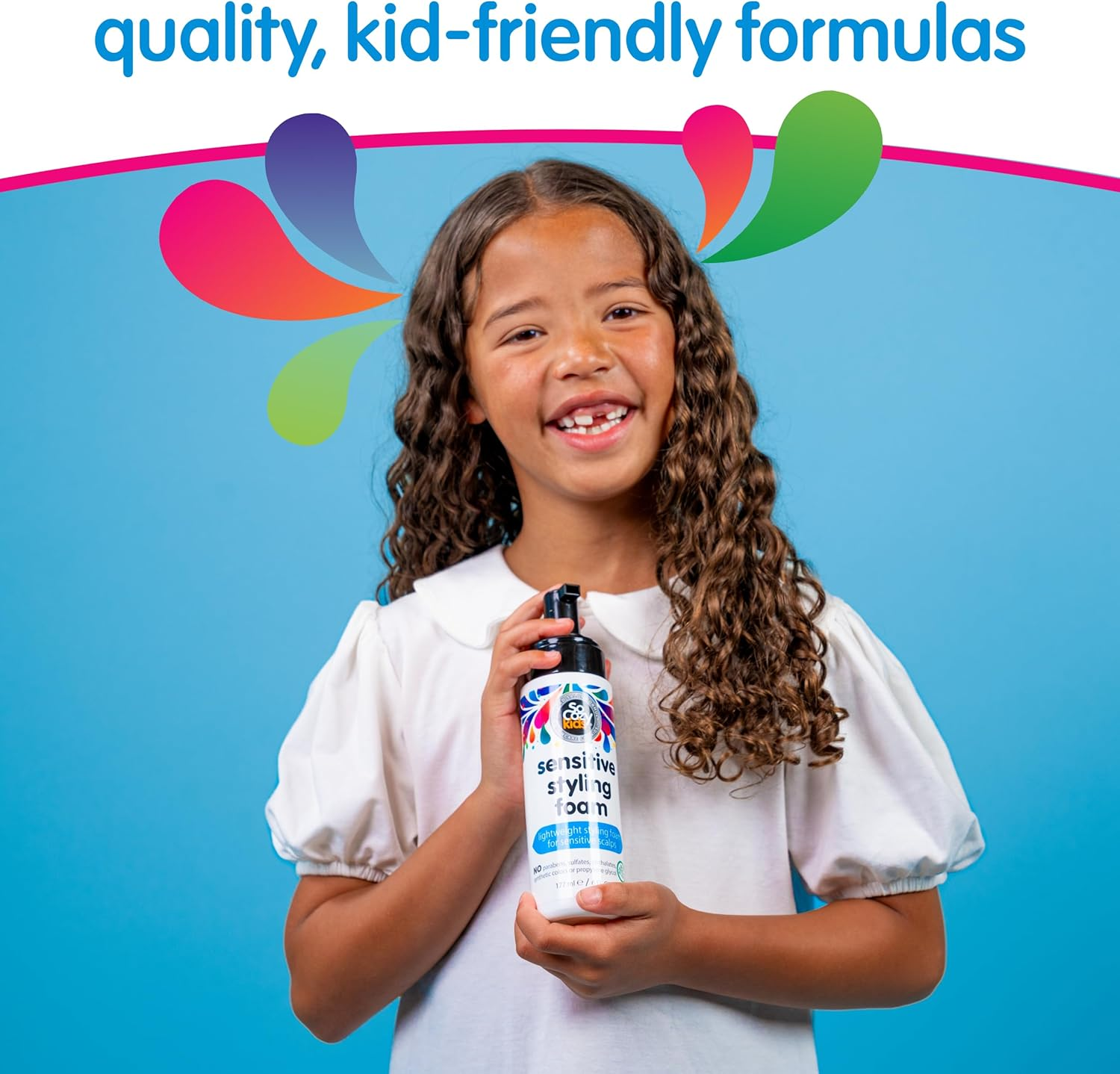 So Cozy Kids Sensitive Styling Foam - Sensitive Foam for Kids W/Straight or Curly Hair - Gentle Natural Hold Styler, Rosemary (6 Fl Oz) image number 6