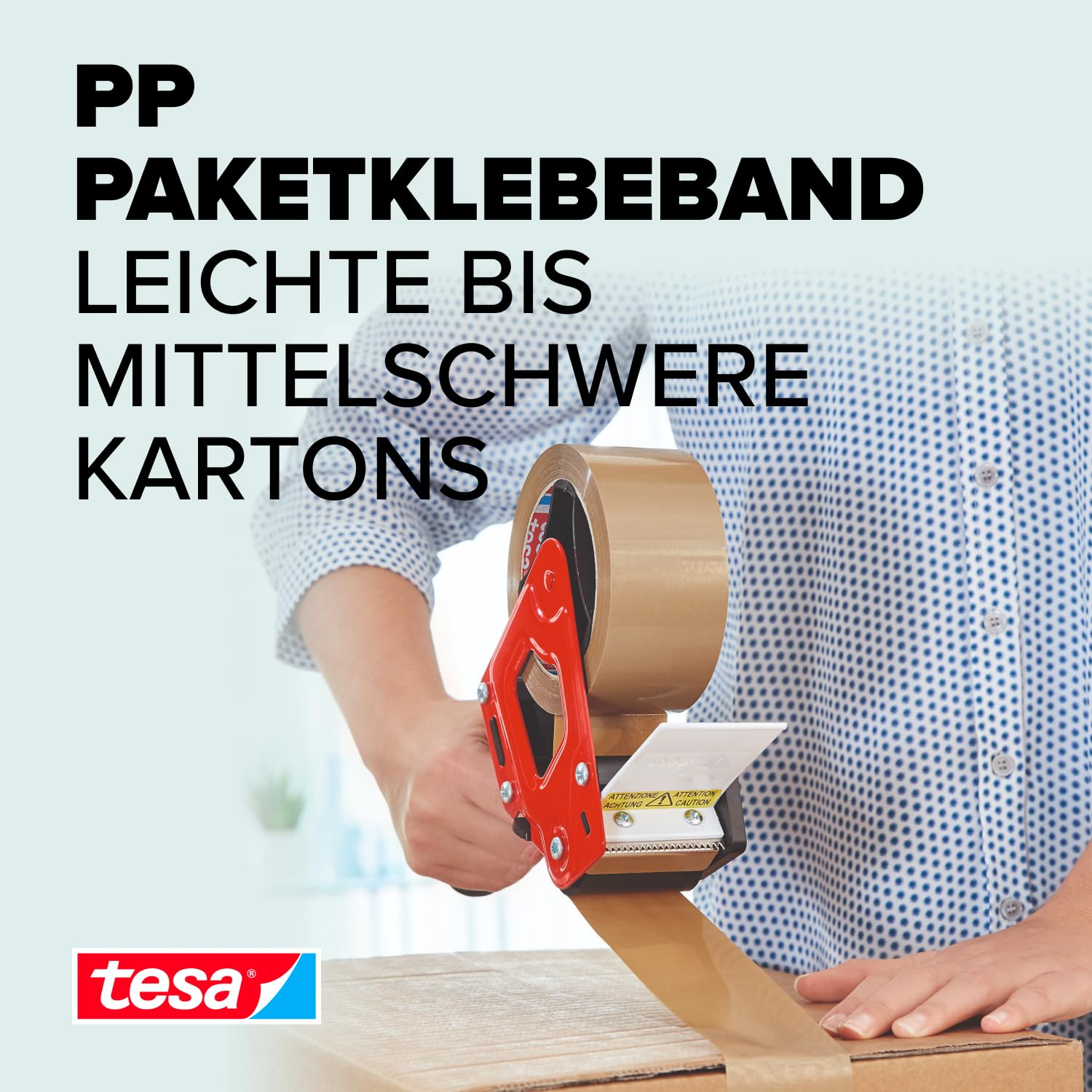 Tesa Pack 4280 PP Packaging Tape in Pack of 6 - Universal Adhesive Tape for Packing Parcels and Boxes - Brown - 6 Rolls Each 66 M X 50 Mm image number 1