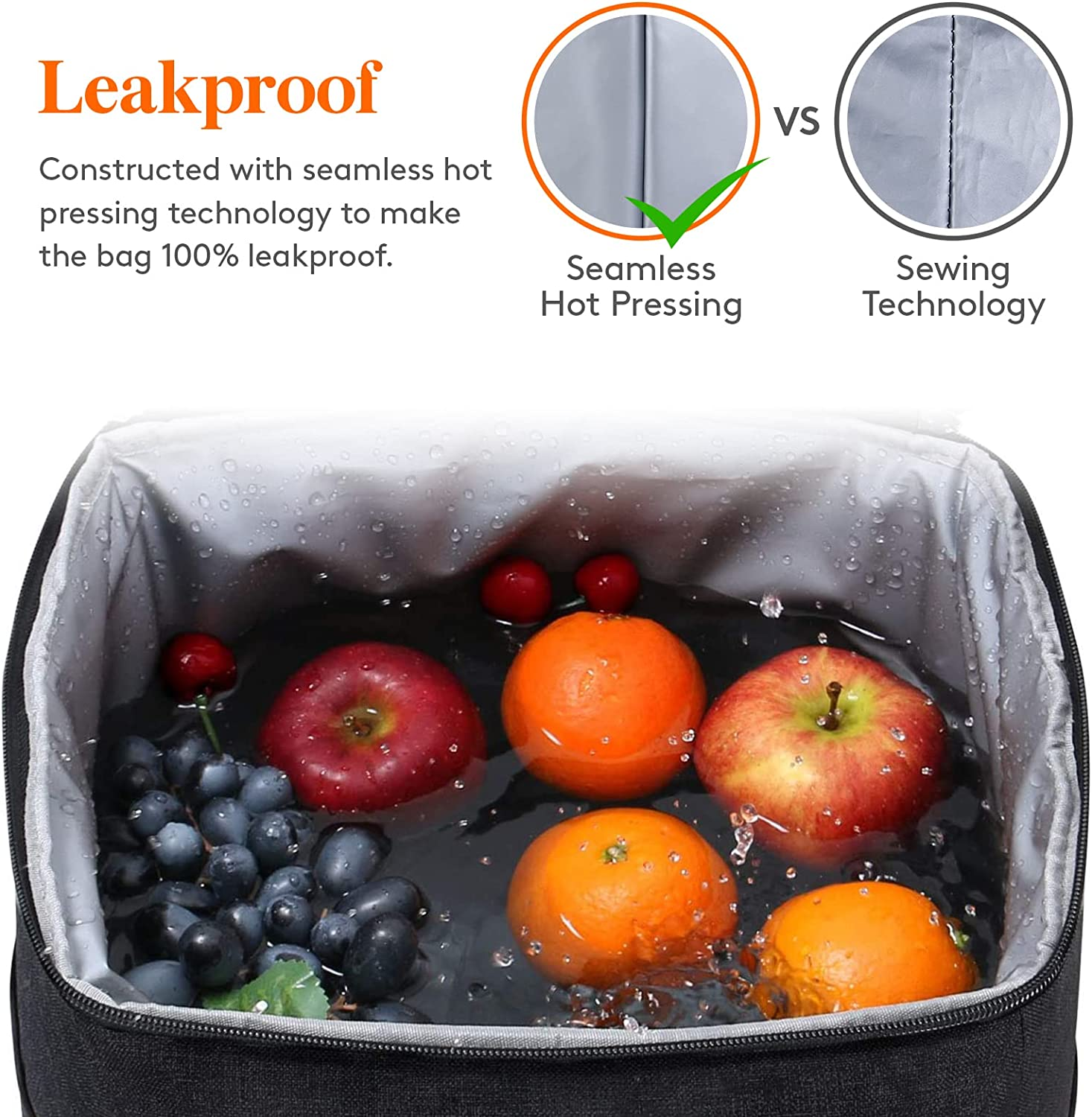 Lifewit 26L 34-Can Insulated Cooler Backpack Cool Bag, Large Picnic Bag Leakproof Portable Fridge Soft Food Cooler Box for Men Women for Outdoor/Picnic/Beach/Bbq/Camping/Travel/Family, Black image number 6