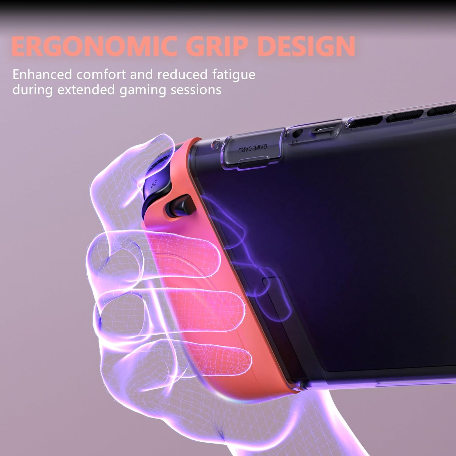 Playvital Ranger Dockable Silicone Grip Case with Hard Shell Cover for Nintendo Switch 2 - Protective Full-Body Cover with Extra Adjustable Stand & Thumb Grips (Clear White) - Clear White image number 2