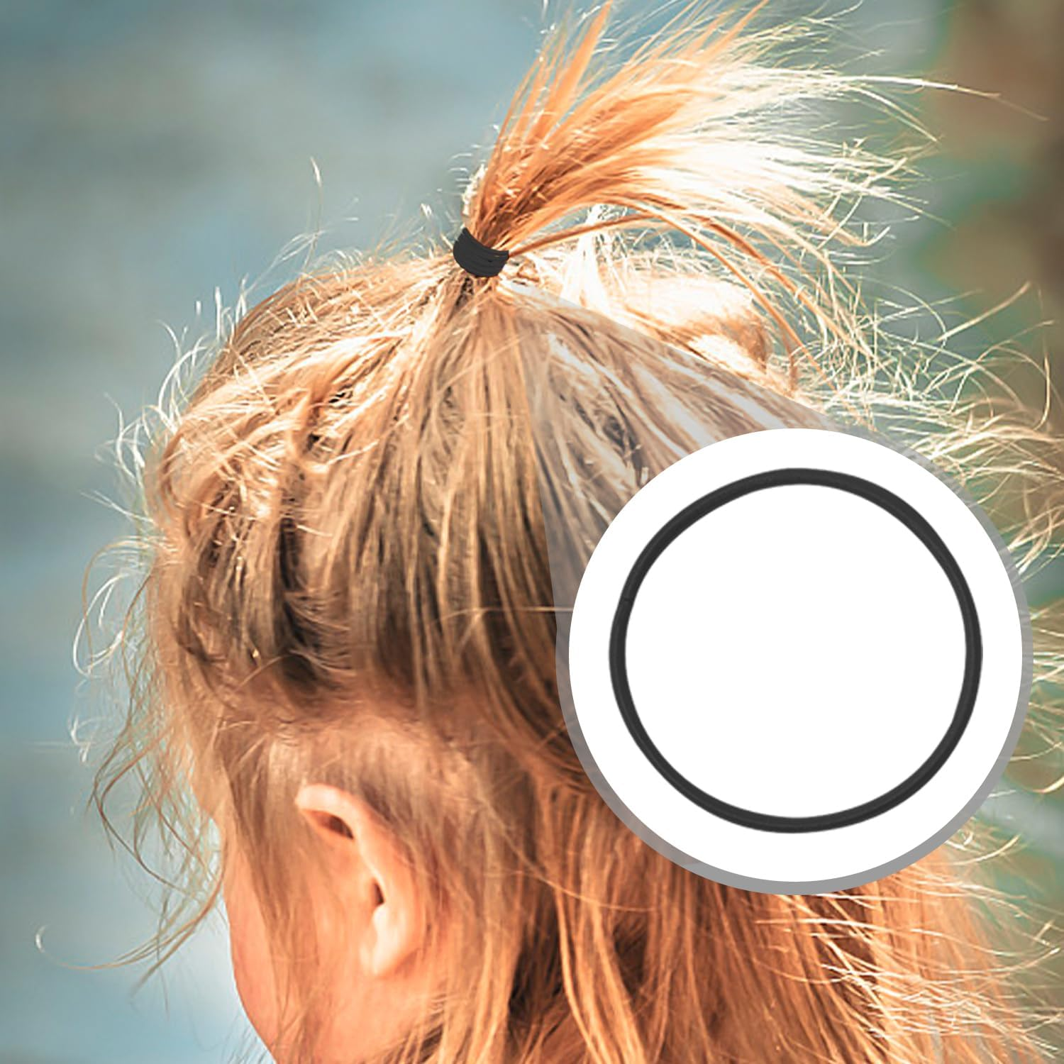 3 Piece Hair Ring Tool Set with 10 Scrunchies, Hair Braiding Tool, Hair Styling Accessories, Hair Looping Tool, DIY Hair Styling Set, Ponytail, Hair Styling Set (Pink) image number 3