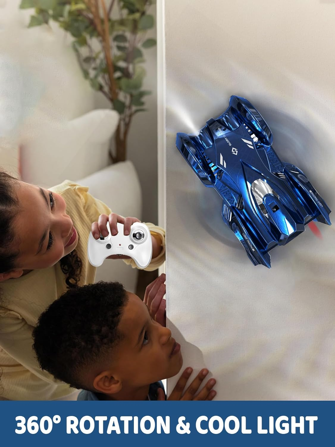 7JI Remote Control Car Wall Climbing Vehicle, 360&deg; Rotation Wall Climbing Car, Electric Zero Zero Gravity Drift RC Car with Cool Lights, Gift Kids Toys for Boys and Girls image number 3