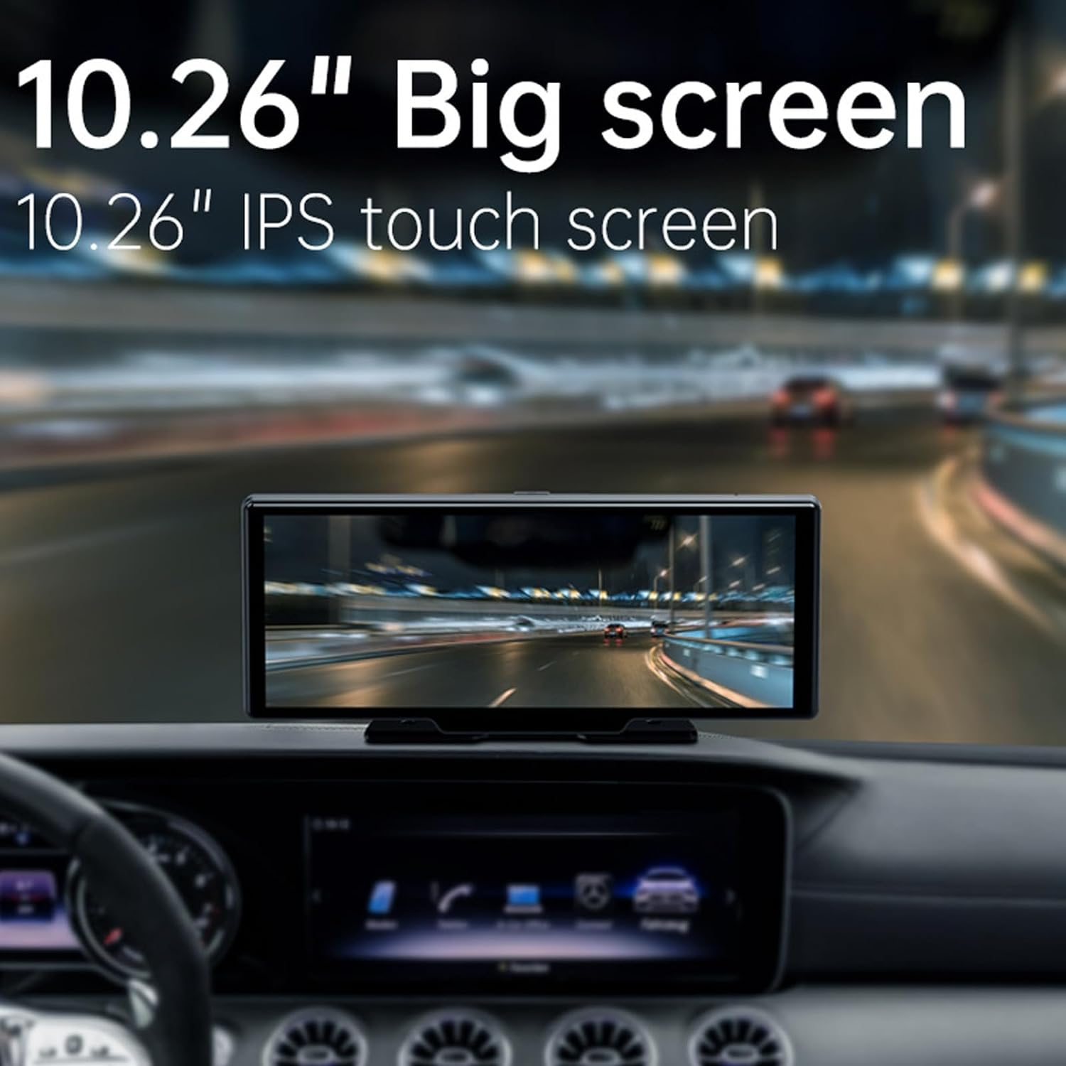 Portable Car Stereo for ANYTEK, 10.26In IPS Touchscreen Bluetooth5.0 Car Stereo, Touch Screen Compatible Wireless for Carplay and Wireless for Android Auto image number 2