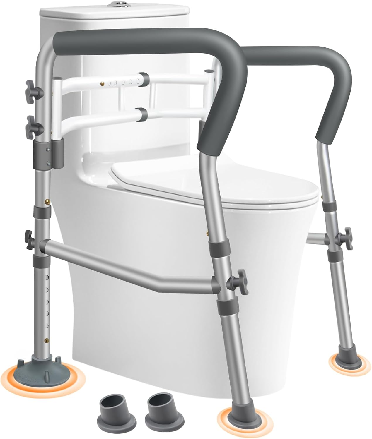 Toilet Safety Rails, Adjustable Handicap Toilet Seat with Handles over Toilet, Sturdy Toilet Handles for Elderly and Disabled, Stable Toilet Safety Support Rails Frame with Arms for Seniors image number 1