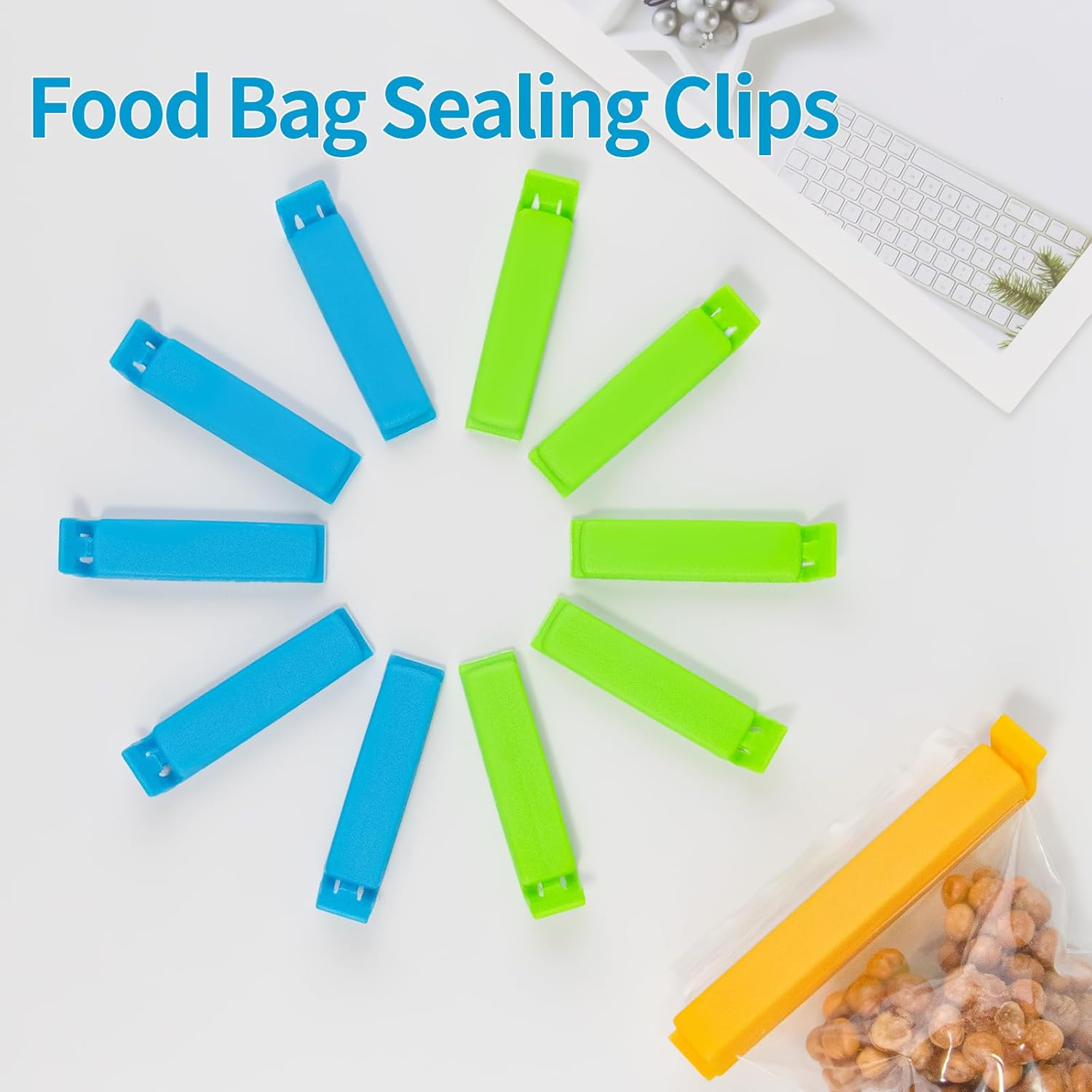 Bag Clips, 30 PCS Plastic Food Clips, Bag Clips for Food Storage Kitchen and Home, Chip Clips Three Size(4.3In X10, 3.35In X10, 2.5In X10) image number 6