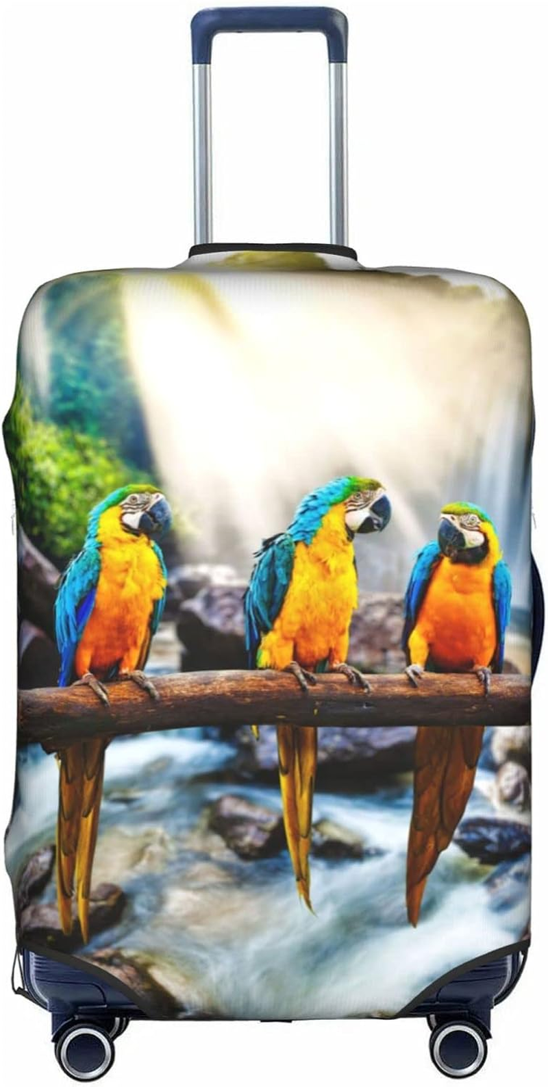 Cute Parrot Luggage Cover Washable Suitcase Protector Anti-Scratch Suitcase Cover Fits 18-32 Inch Luggage image number 2