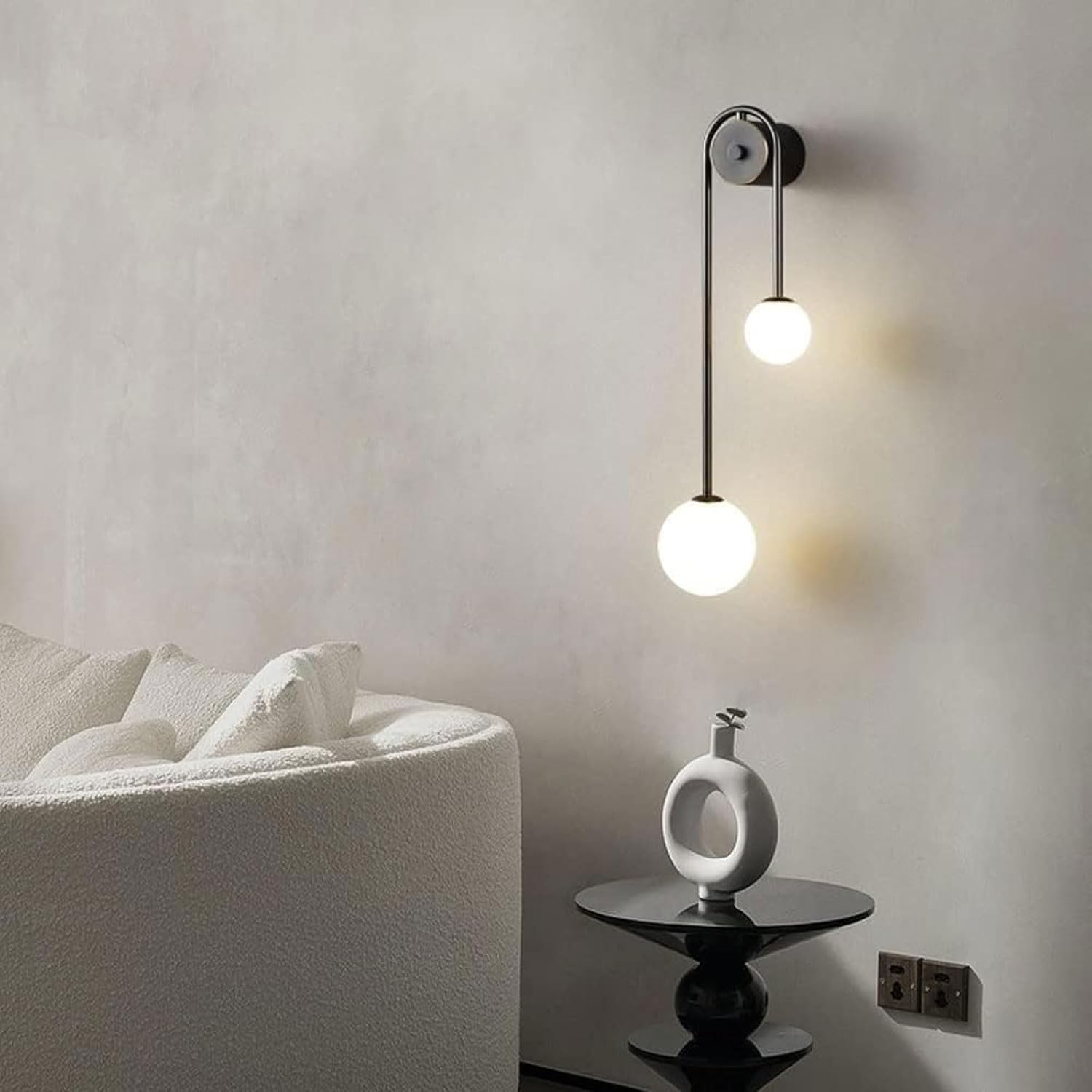 Glass Wall Lamp Light Modern Wall Light 2-Light Wall Sconce Mid Century Globe Wall Mount Lighting Fixture Wall Lighting image number 4