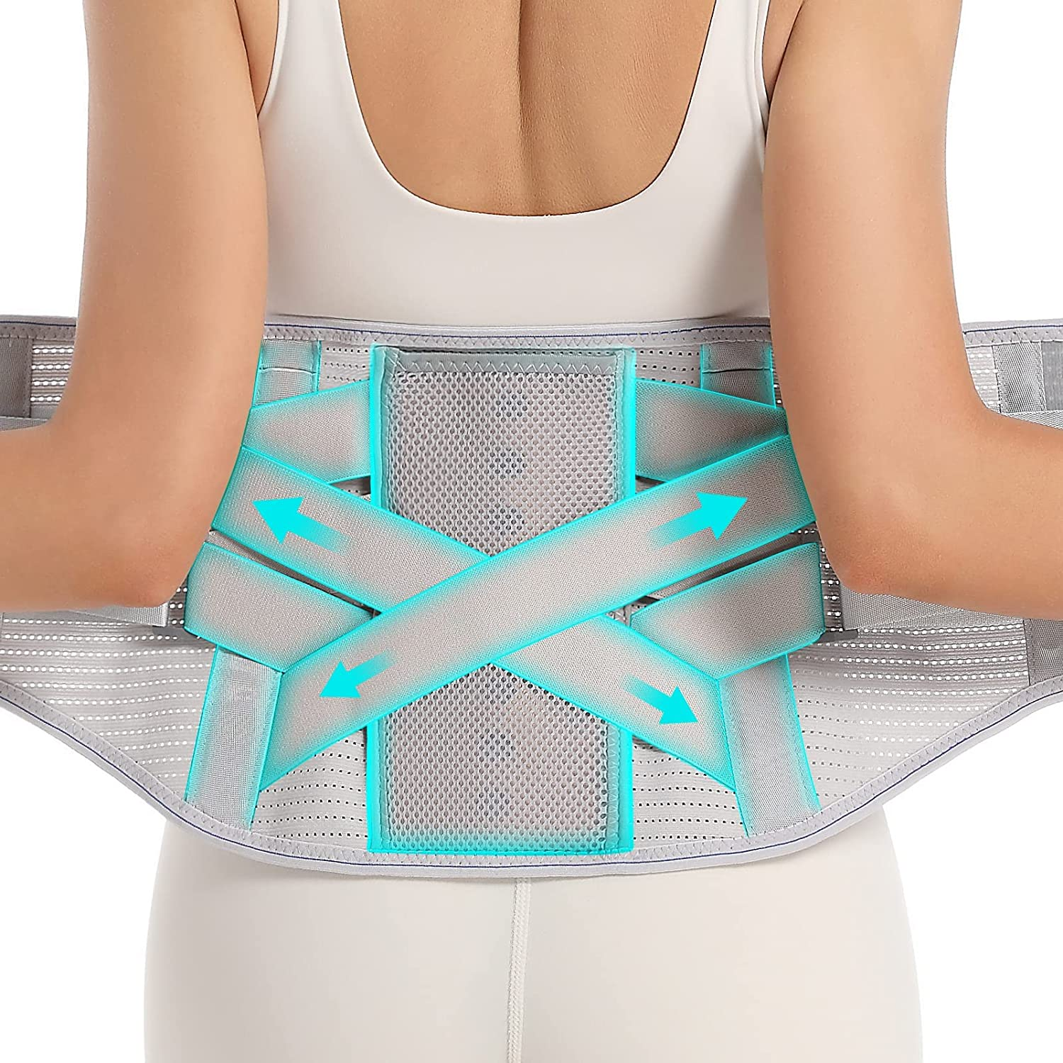 Lower Back Brace for Pain Relief - Removable Stays for Customized Support - Suitable for Men and Women - Ideal for Herniated Disc and Sciatica - Two Sets of Adjustable Stiffness image number 1