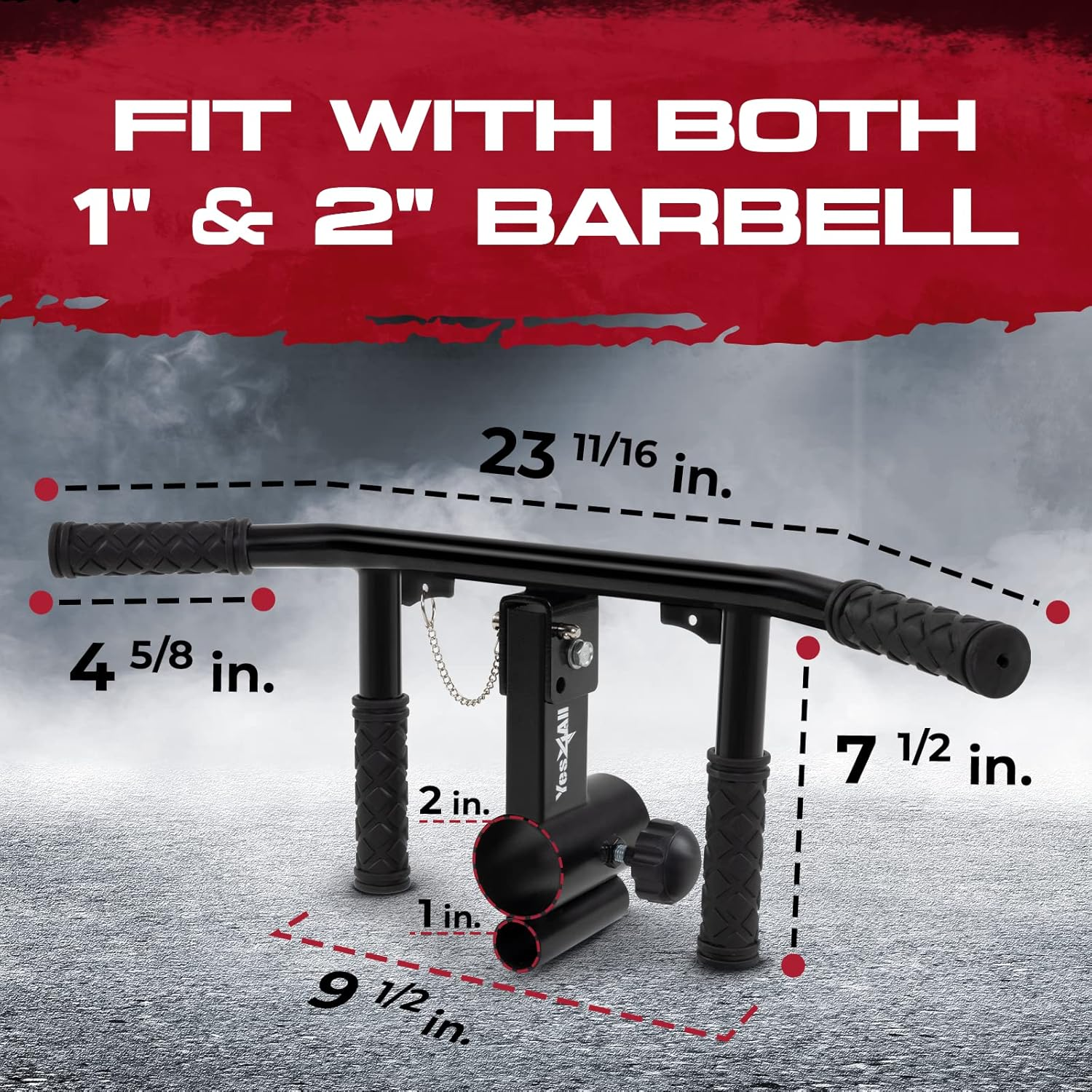 Yes4All Barbell Bomb - Transform Your Workout with Landmine Attachment for Barbell, Landmine Base - Presses, Rows, Rotations, Split Squats - Fits 2'' Olympic Bars image number 5