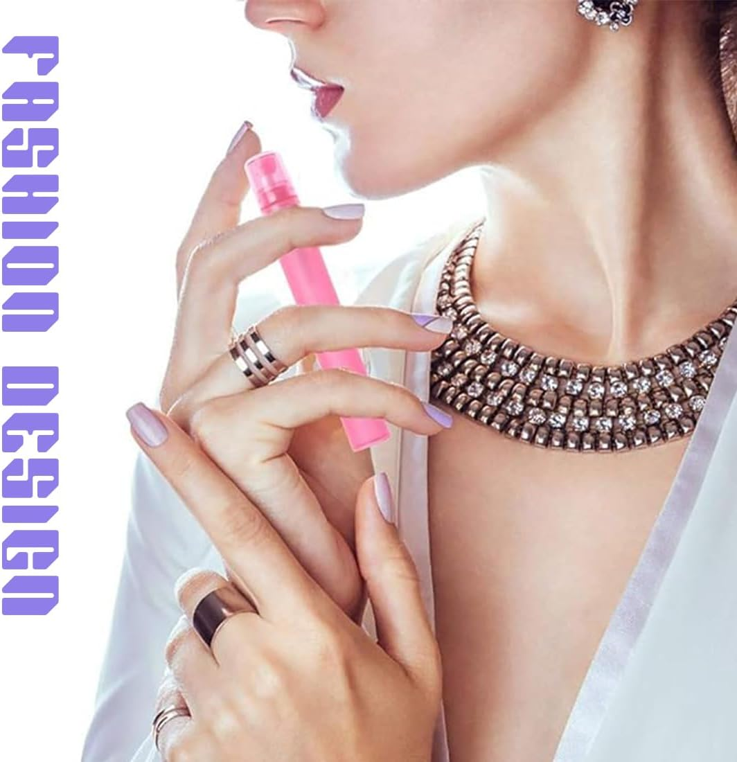 XUZOPIM Pack of 10 Perfume Travel Bottle, Portable Perfume Refillable 10 Ml Spray Bottle Mini Plastic Perfume Atomiser Empty Travel Bottle Perfume Sample Bottles for Travel Going Out