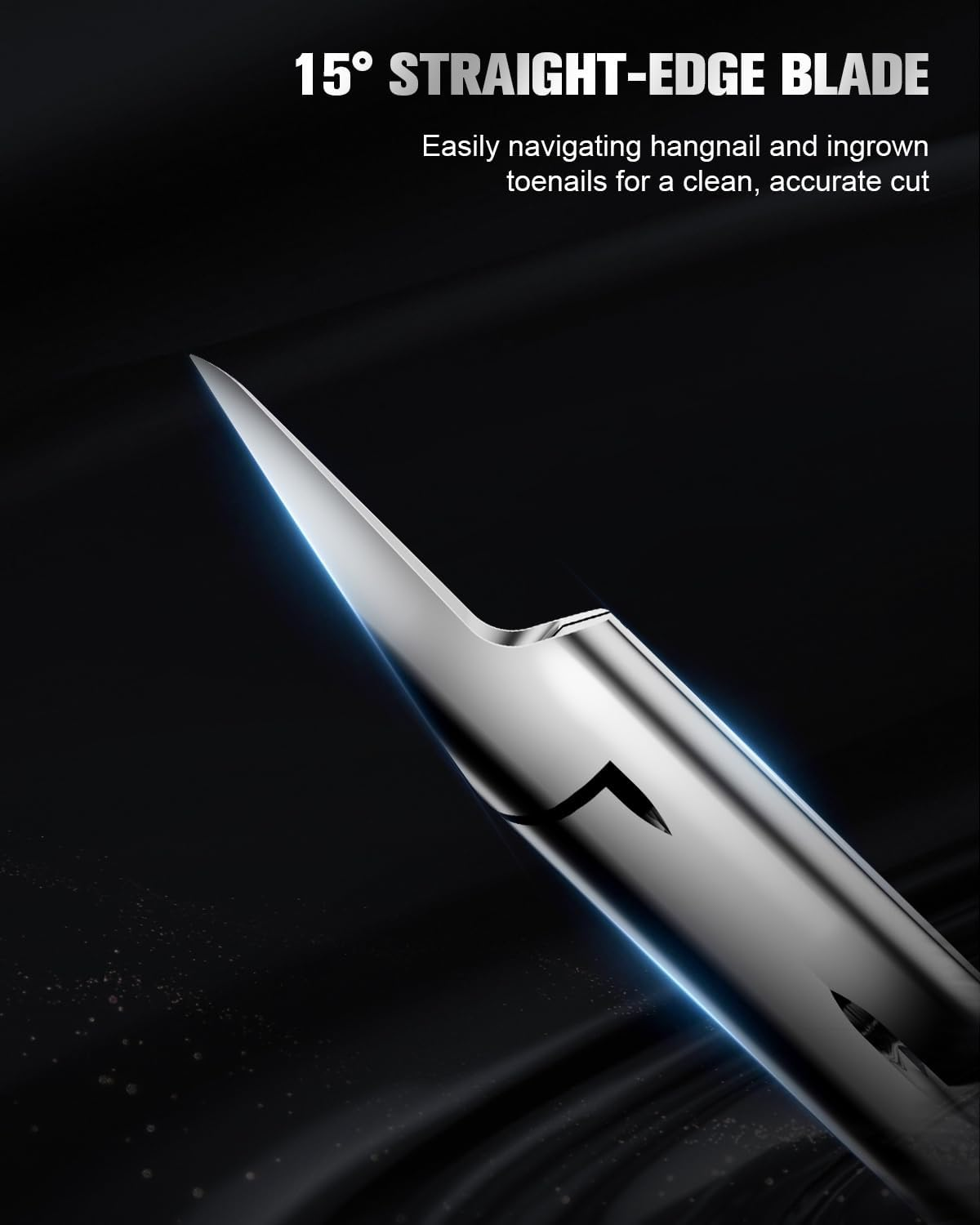 FERYES Podiatrist Straight Blade Toenail Clippers for Seniors - 4.4Inch Stainless Steel Long Handle Toe Nail Clippers, Precision Trimming for Thick & Ingrown Nails image number 1