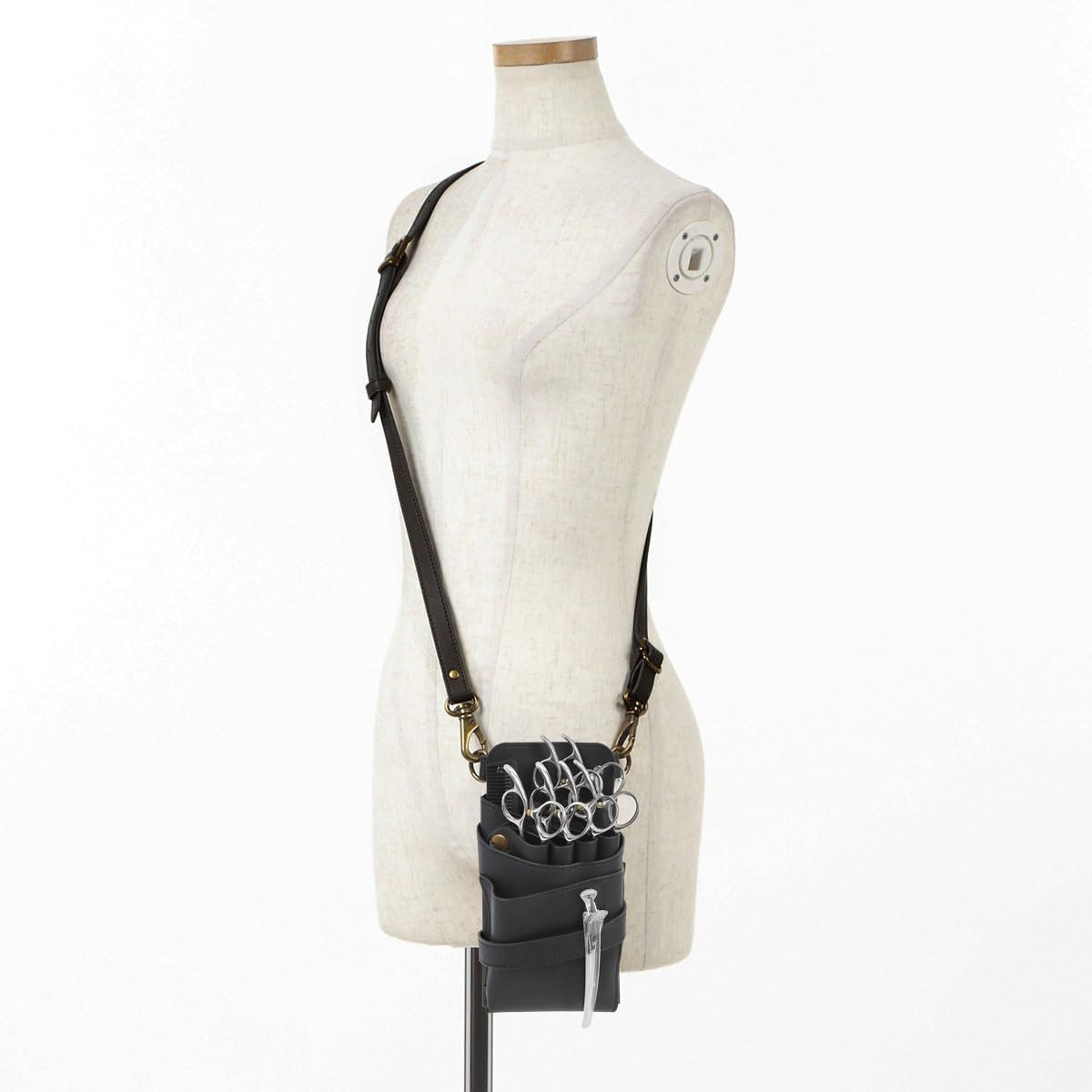 Deeds 4-6 Scissor Case Siena Black Antique Gold Hardware S-419 image number 5