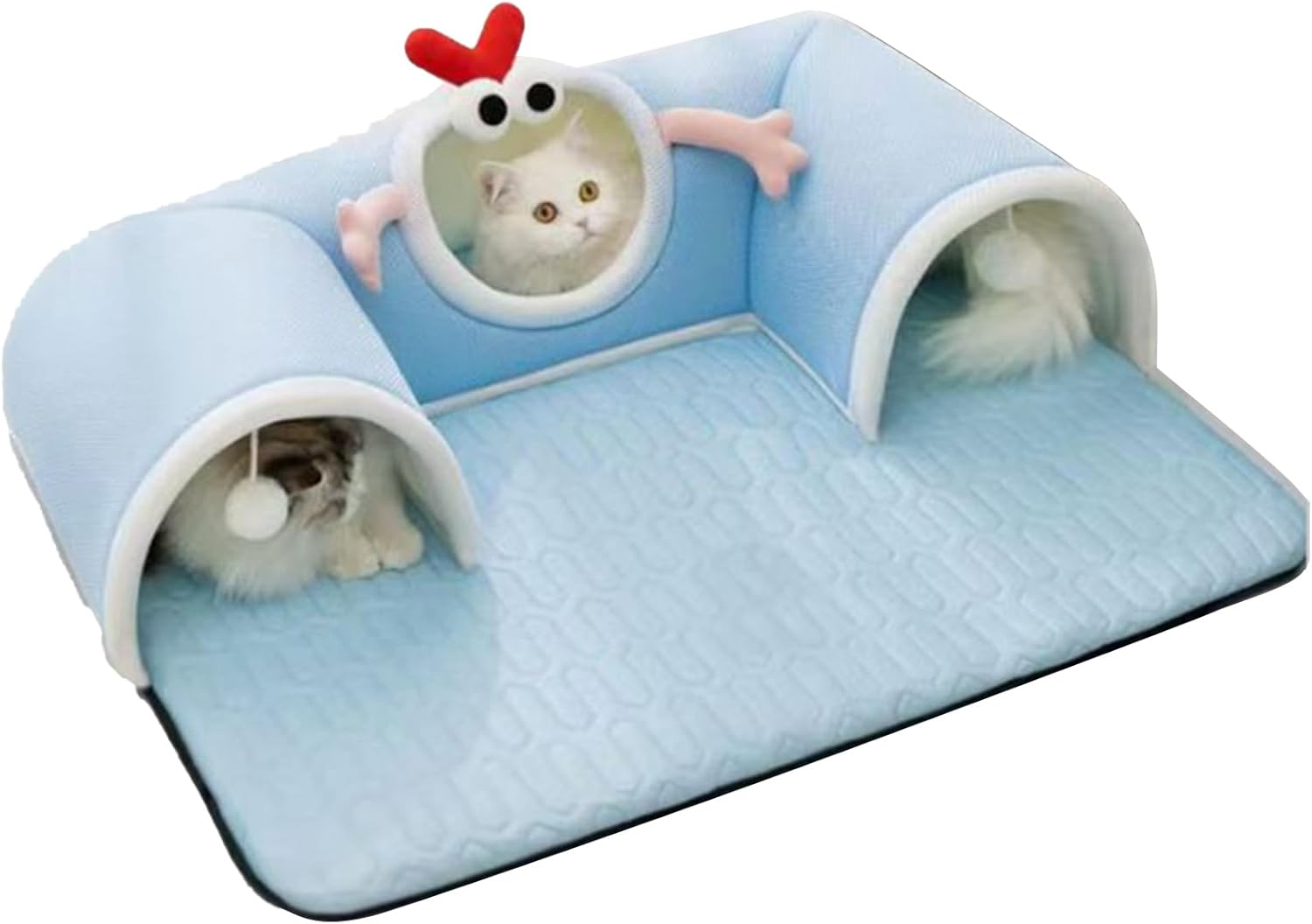 Tunnel for Cats - Large Cat Nest Bed Play Tunnel | Breathable Furniture Interactive Toys Sleeping Mat for Small Animal Kitten Bunny Indoor Apartment Home Enrichment Boredom