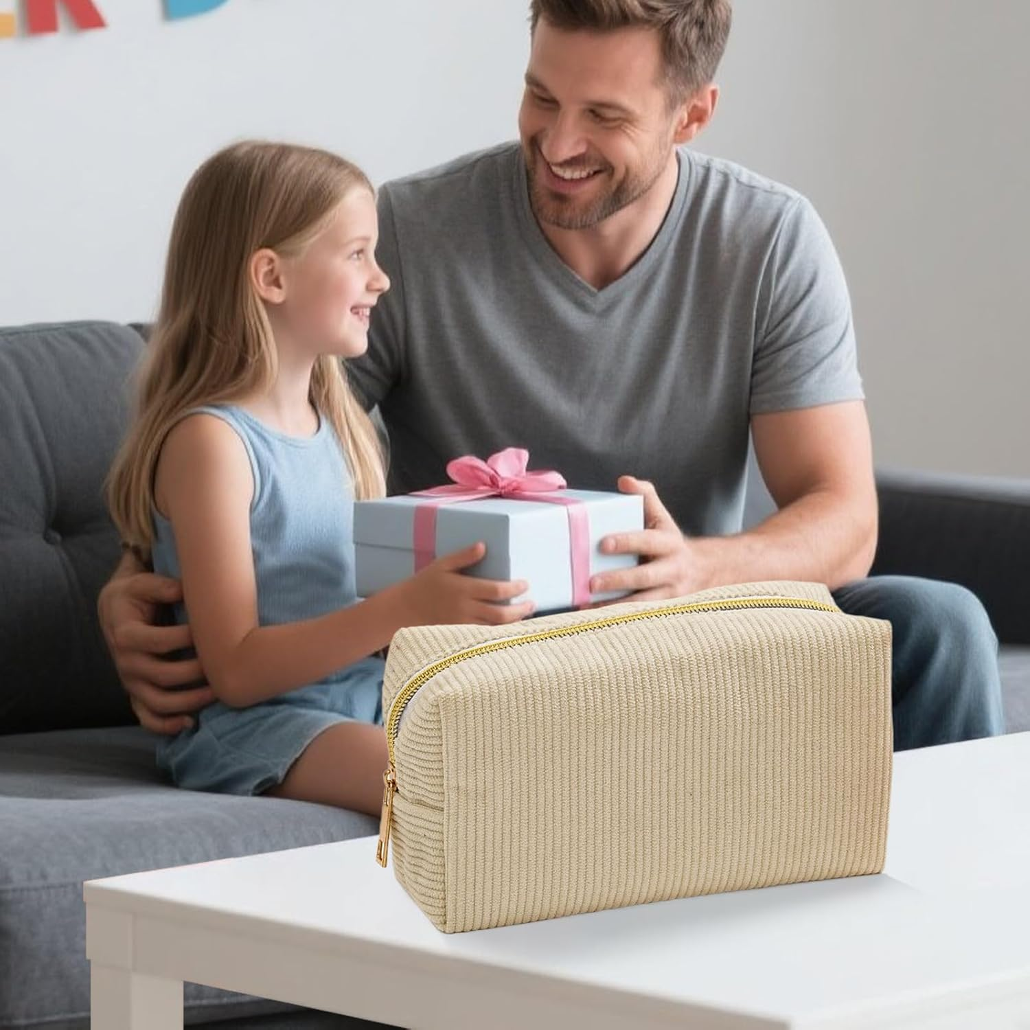 Teen Girl Pencil Case,Aesthetic Corduroy Pencil Case Pouch - Storage Organizer Stationery Supplies Holder for Classroom Pens Marker Teacher Women Office School College image number 6