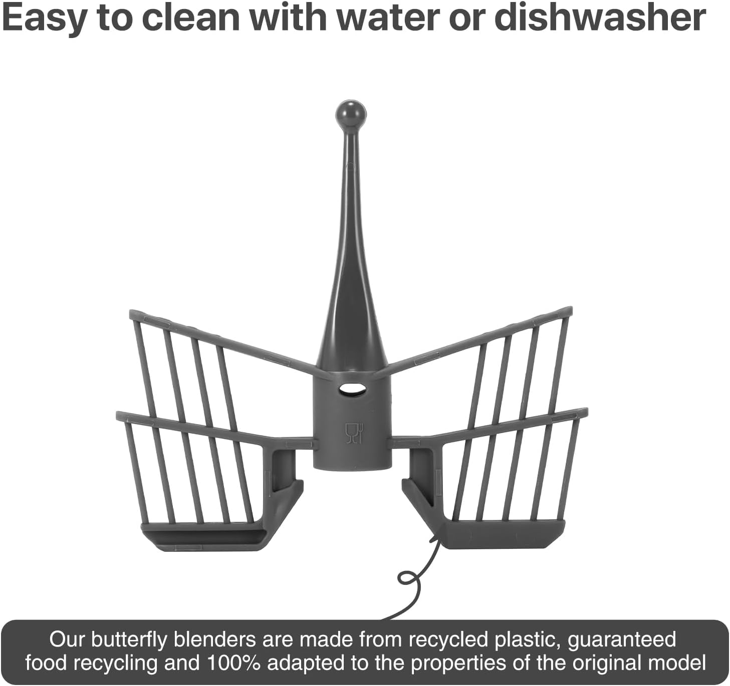 Butterfly Whisk for Thermomix TM5 TM6 TM31, Black Butterfly Mixing Blade Food Processor Replacement Kitchen Aid Mixer Accessory Parts Stirrer Bat Parts, 14X15X2.5 CM, HA-PA-240116