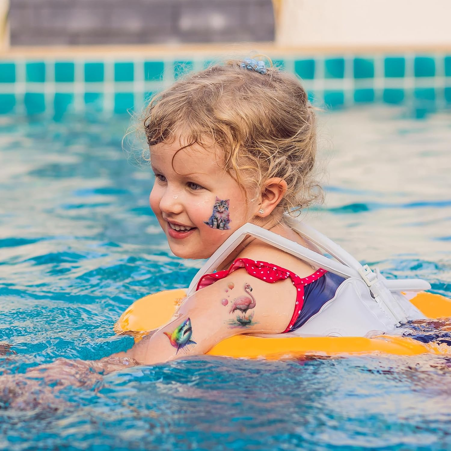 10 Sheets Kids Tattoos Temporary, Watercolor Animal Temporary Tattoos Cute Fake Stickers for Body Arm Shoulder for Birthday Party Supplies (Style 2) image number 5