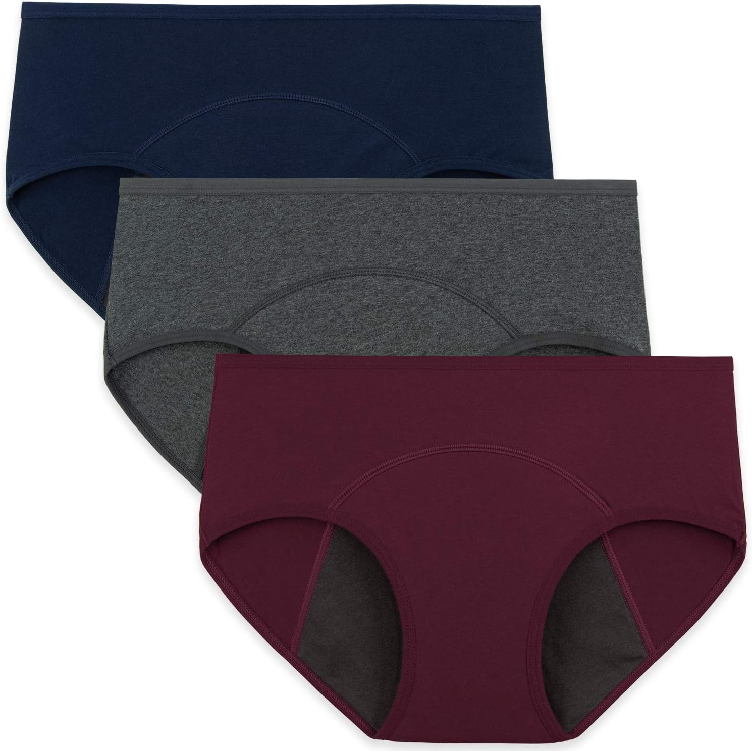 INNERSY Women'S Period Underwear Postpartum Teens Menstrual Panties 3-Pack