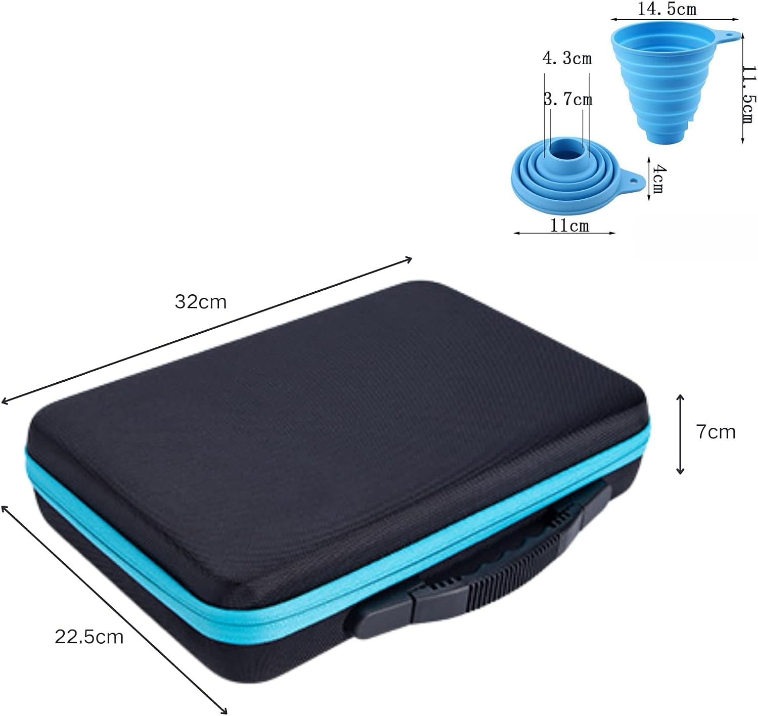 Verderoot 60 Slots Seed Organizer -Diamond Painting, Diamond Painting Accessories, Durable EVA Material, Compartment Storage Box for Seed, Diamond Paintings, with 60 Labels and Funnel (Blue)