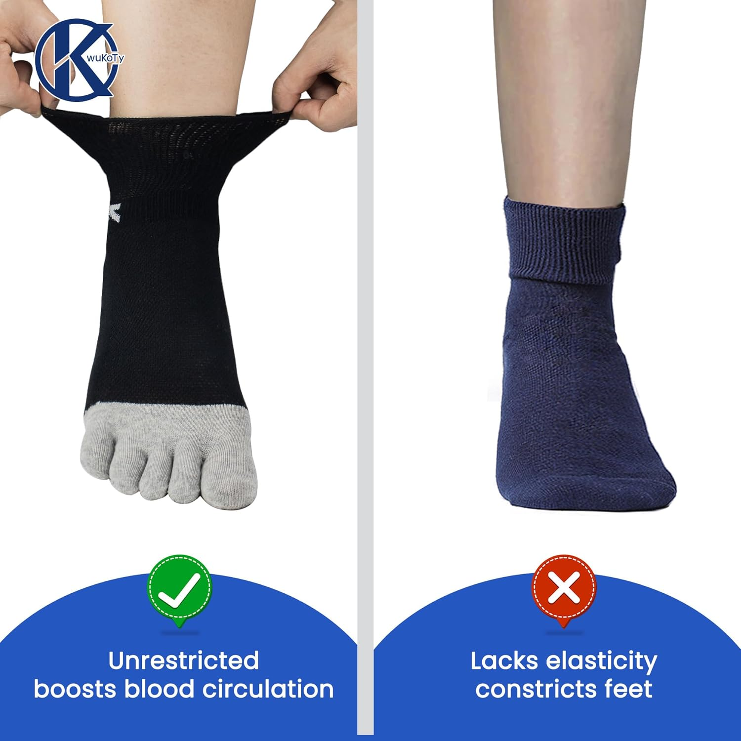 Diabetic Socks with Cushioned Sole | Combed Cotton | Non-Binding & Seamless | for Daily Wear & Sports | 3-Pack Ankle Height image number 5