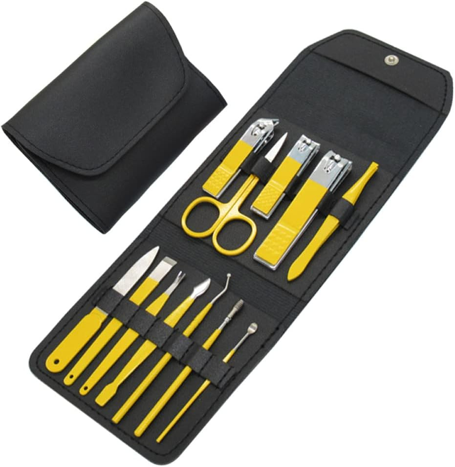 9/12/16/18Pcs/Set Professional Manicure Pedicure Set for Nail Tips Cutter Stainless Steel Nail Clipper Tools Kit for Nail Art,9Pcs
