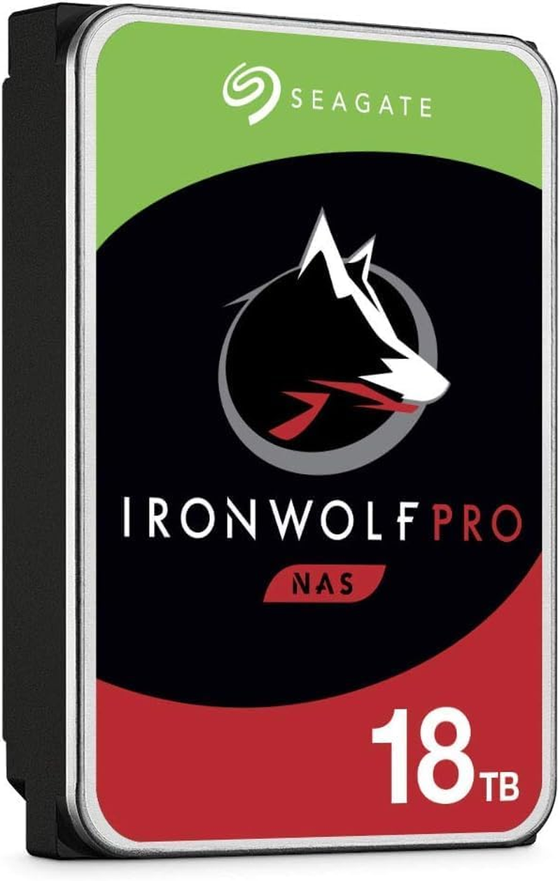 Seagate Ironwolf Pro, 18TB, Enterprise NAS Internal Hard Drive HDD &ndash; CMR, 3.5", SATA, 6Gb/S, 7200RPM, 256MB Cache, for RAID Network-Attached Storage, Rescue Services (ST18000NT001) (Refurbished) image number 2