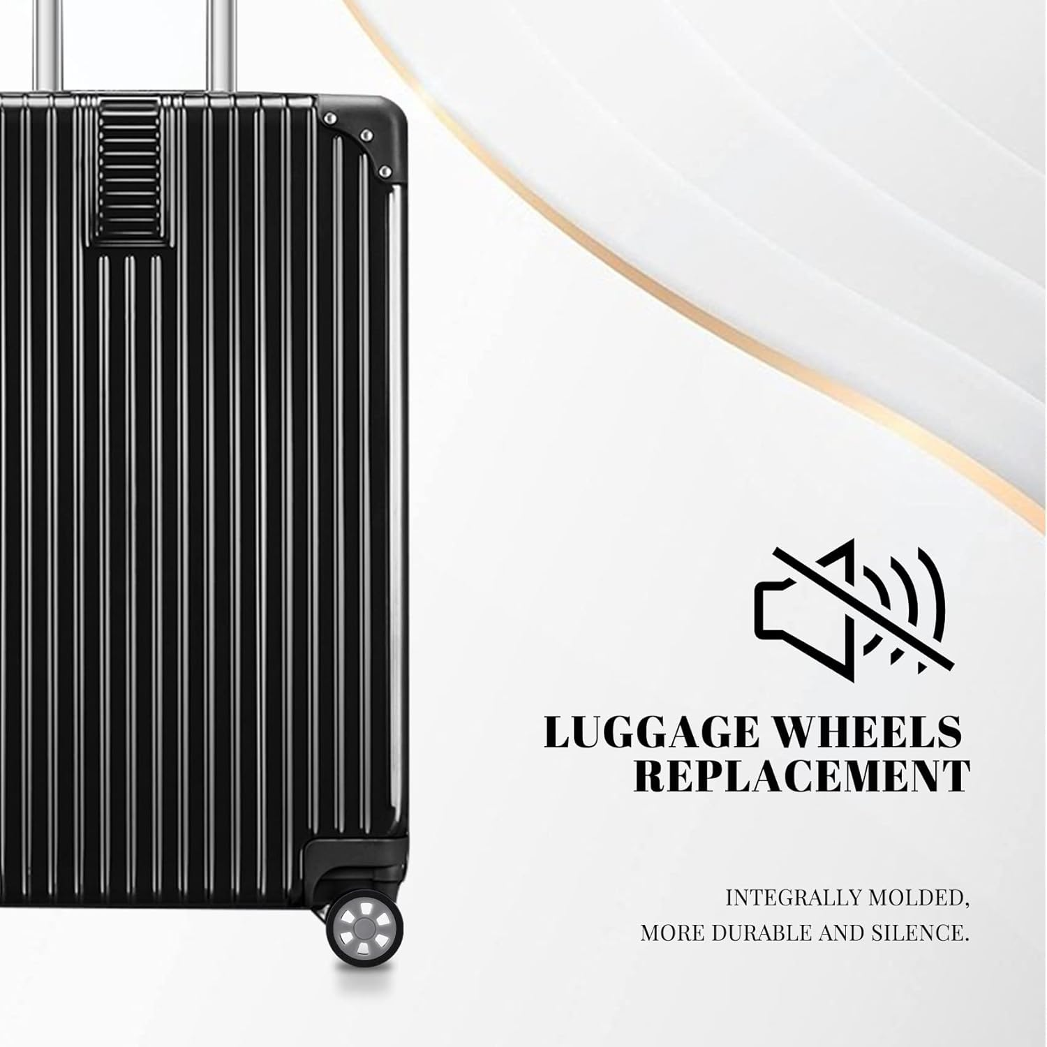 Ysyaxsyt Luggage Accessories Wheels Aircraft Suitcase Pulley Rollers Mute Wheel Wear- Parts Repair 55X12Mm image number 5