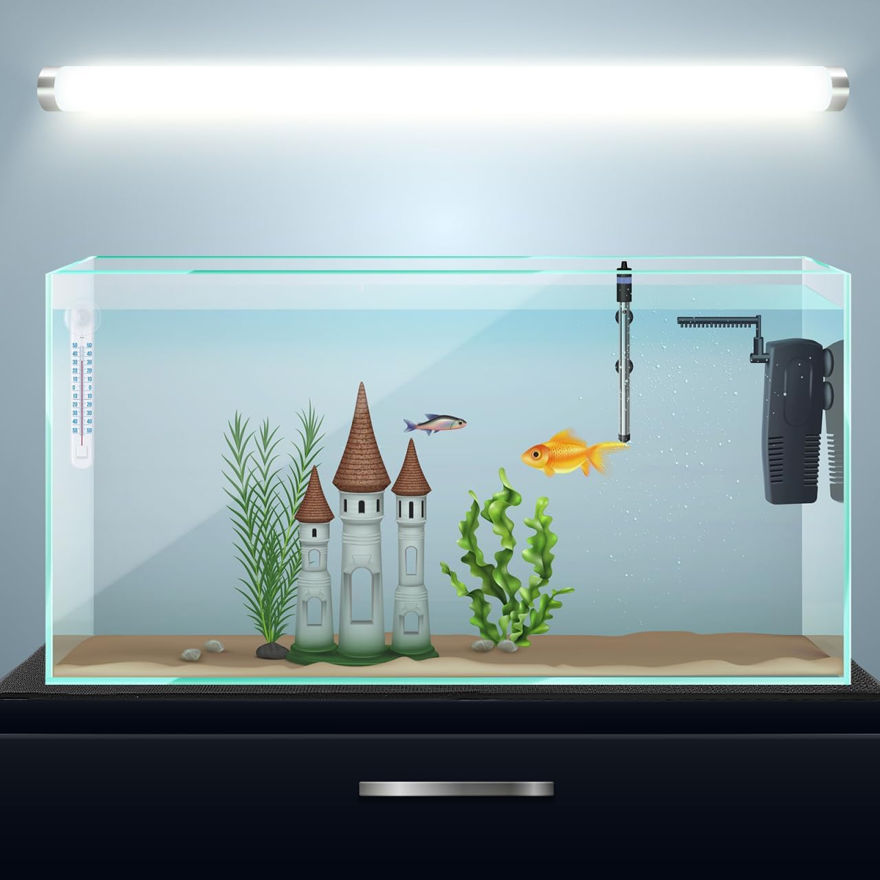 Mobestech Aquarium Accessories Mats anti Skid Pads Pad for Fish Tank under Fish Tank Mat Household Tank Aquarium in Home Terrarium Storage Tank Thick Bottom