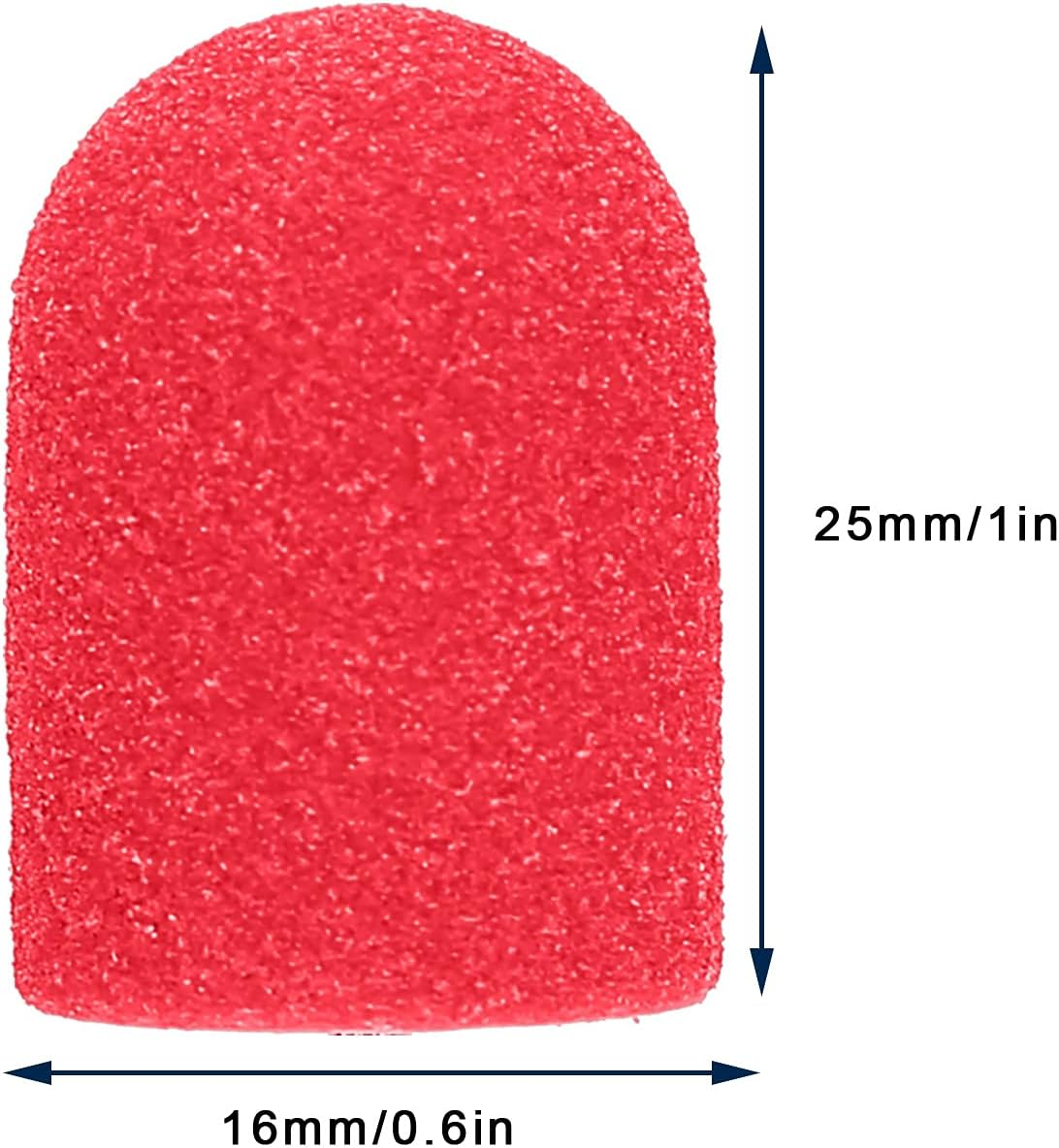 20Pcs Sanding Bands for Nail Drill, Electric Colored Professional Fine Sanding Bands, Polishing and Nail Polish Remover, 0.6X1Inch with 1 Shaft, for Manicures, Pedicure, Salon (Deep Red) image number 6