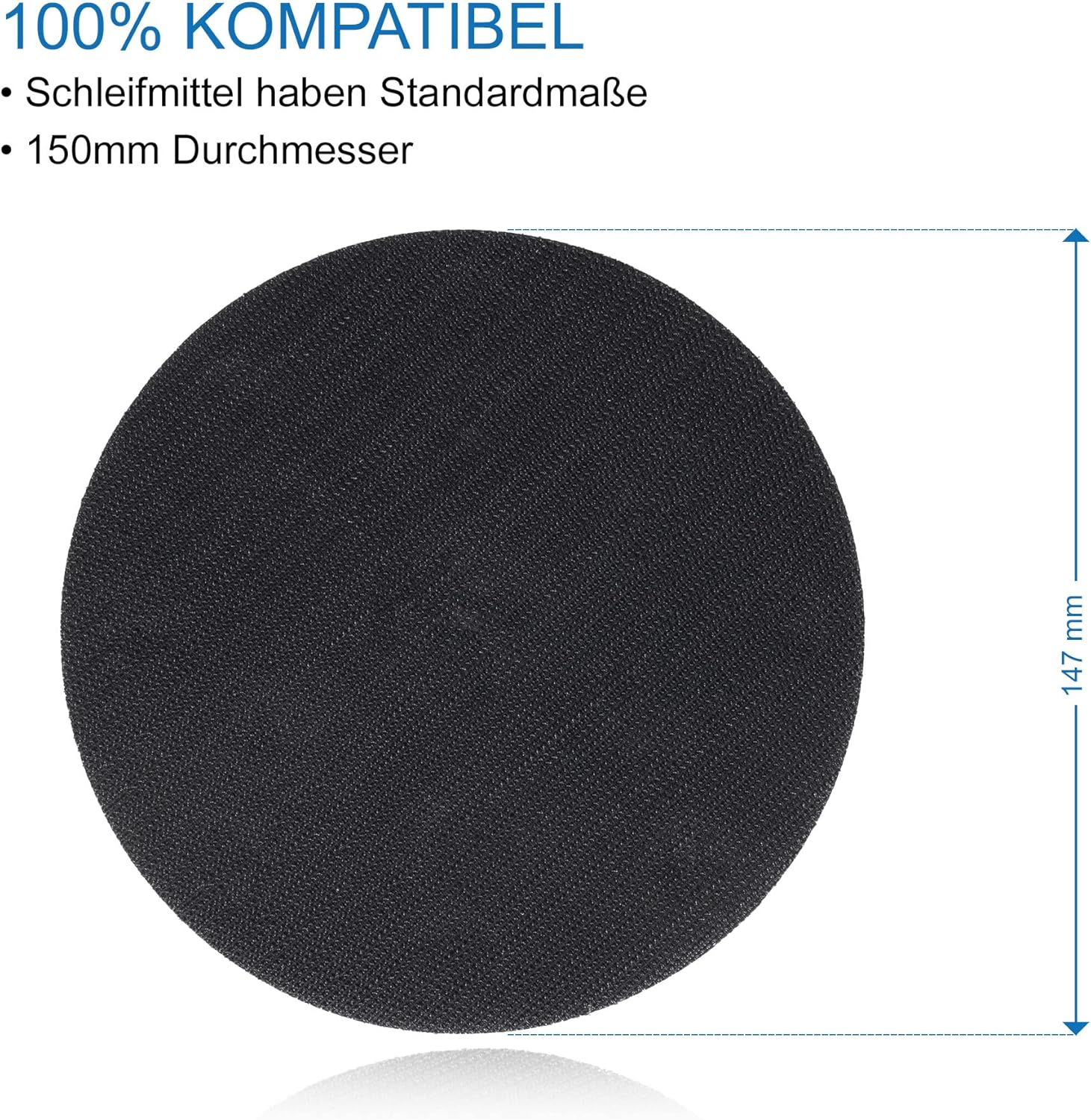 DFS Self-Adhesive Velcro Disc, 150 Mm, Replacement Velcro Replacement for Repairing Sanding Disc, Polishing Plate, Support Plate image number 3