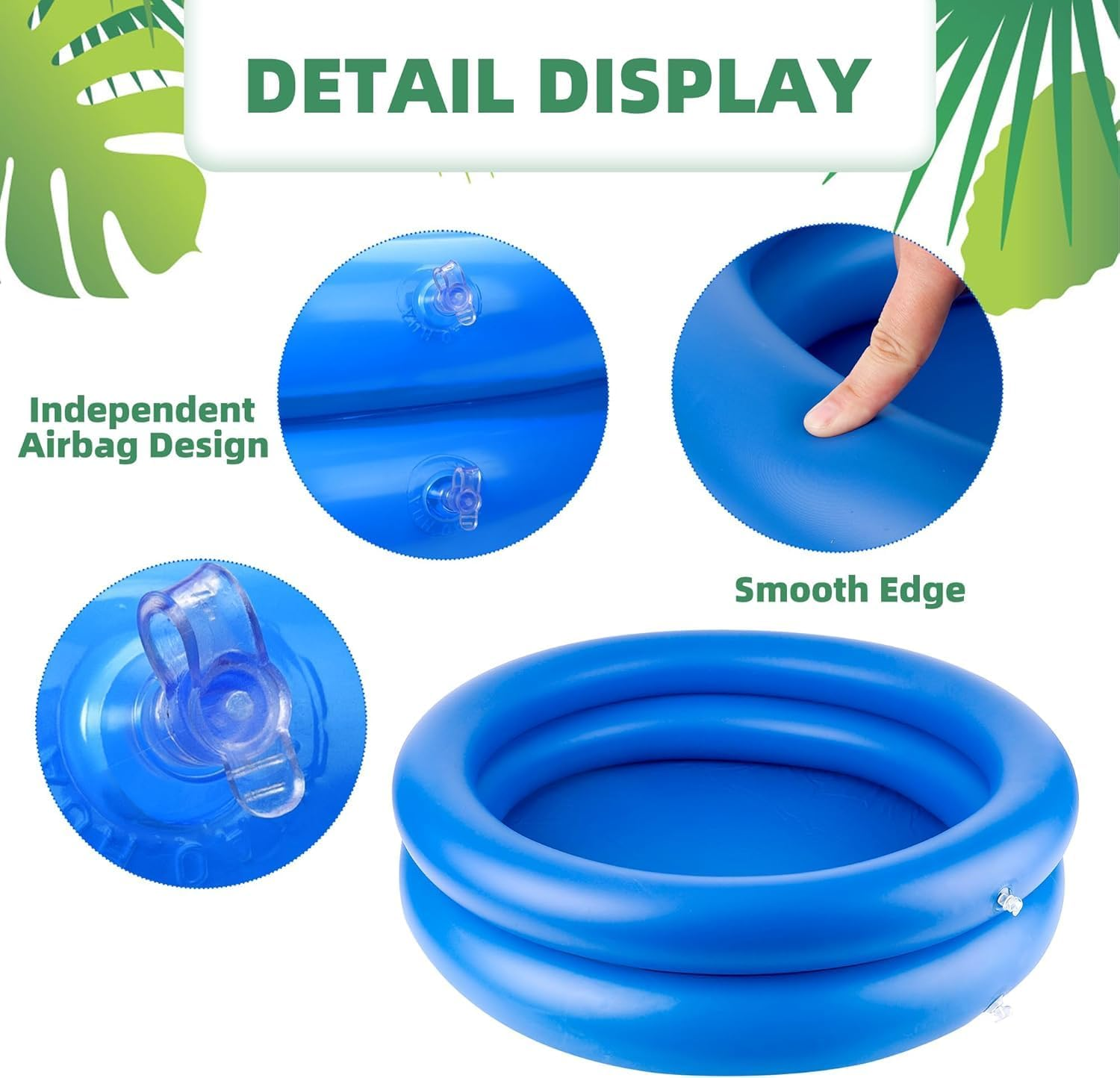 2 Pack Inflatable Foot Bath Tub for Pools, Portable Soaking Wash Basin with Pump, above Ground Pool Accessories, Fits Entry Ladder, Lightweight Foldable Foot Soaker ﻿ image number 2