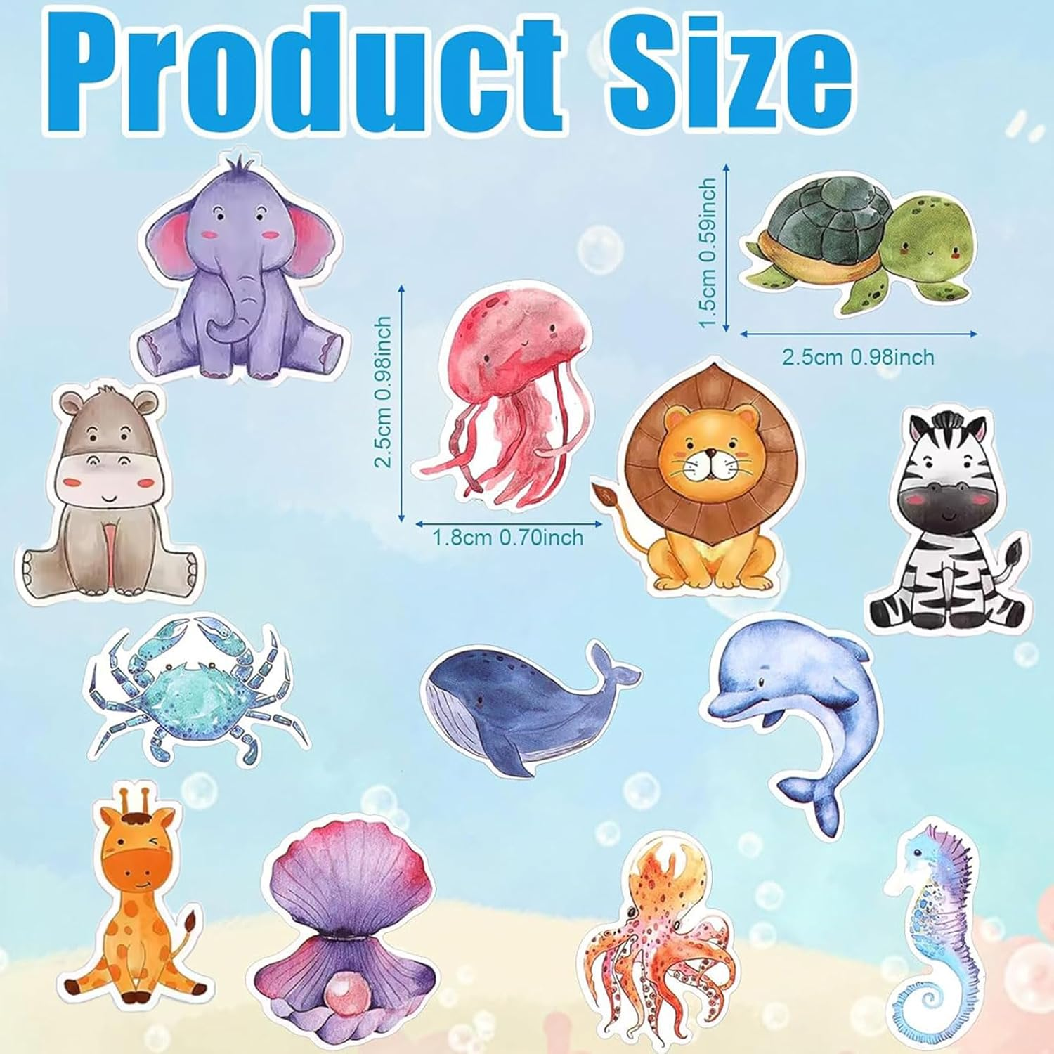 1000Pcs Animal Stickers Roll,Sea Creature and Forest Animals Stickers,Water Bottle Stickers for Kids,Waterproof Vinyl Stickers Laptop Decals Sticker Packs Skateboard Stickers for Teens Adults image number 4