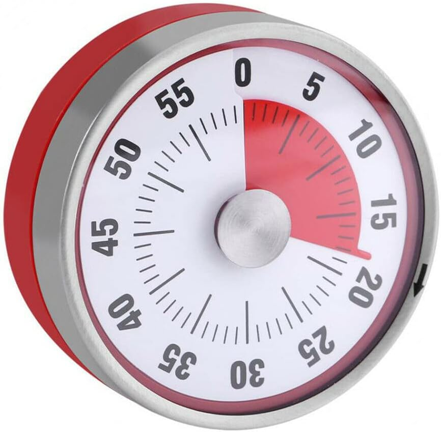 60 Minutes 8CM Oven Time Visual Counter Mechanical Kitchen Timer Magnetic Timers