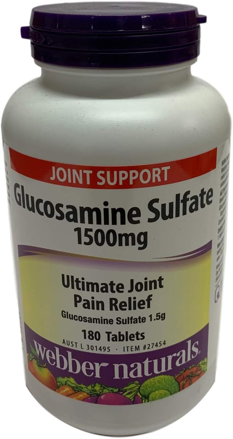 Webber Naturals Glucosamine Sulfate 1500Mg 180 Tablets Ultimate Joint Pain Relief image number 3