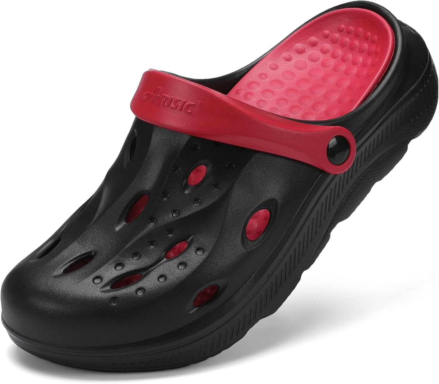 SCICNCN Womens & Mens Arch Support Clogs Slip-On Garden Shoes Cushion Plantar Fasciitis Sandals Non-Slip Beach Slippers with Removable Insoles Outdoor Indoor