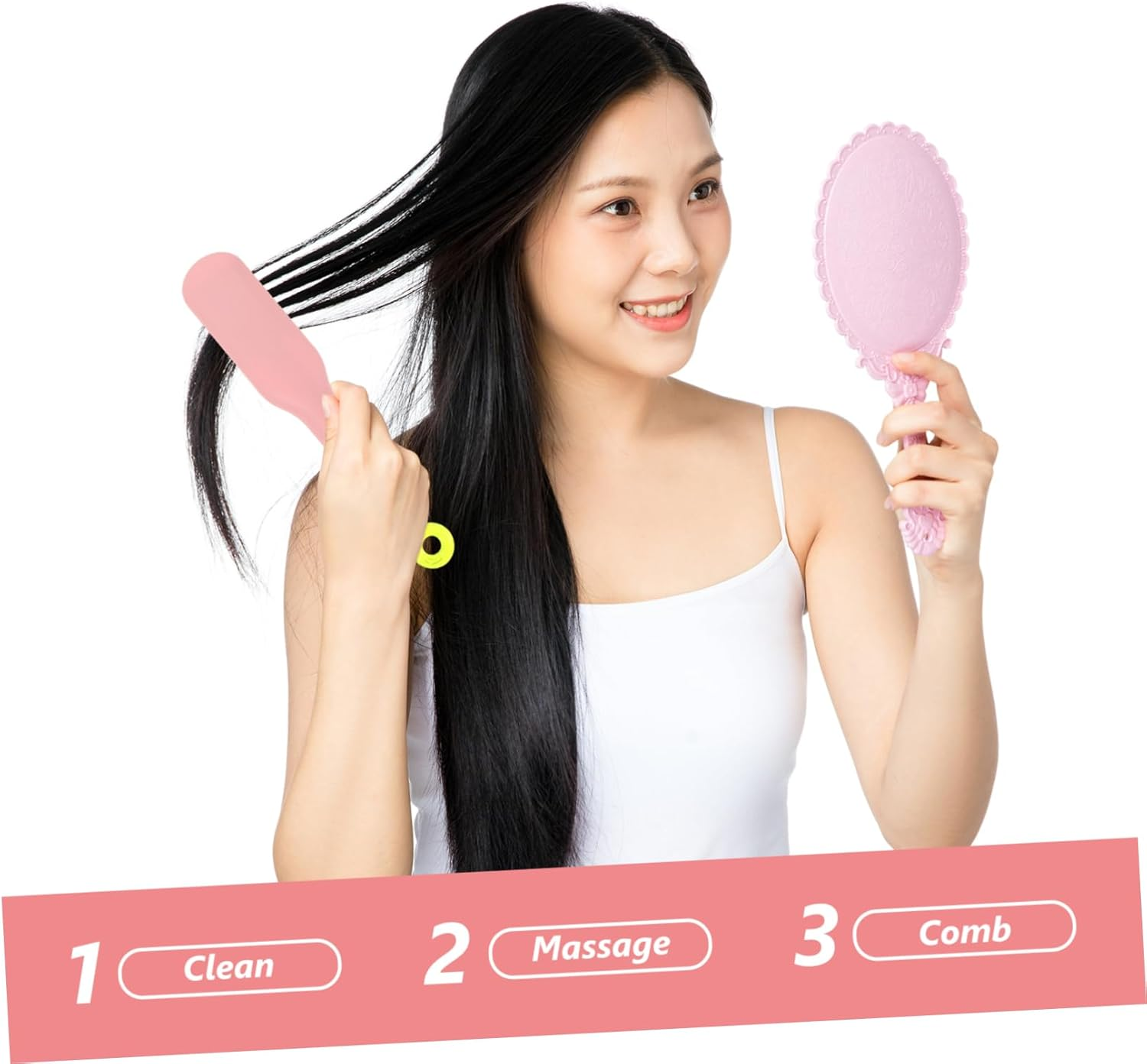 CANIGHT Men'S Hair Comb Detangler Brush Scalp Flakes Remover Portable Styling Tool