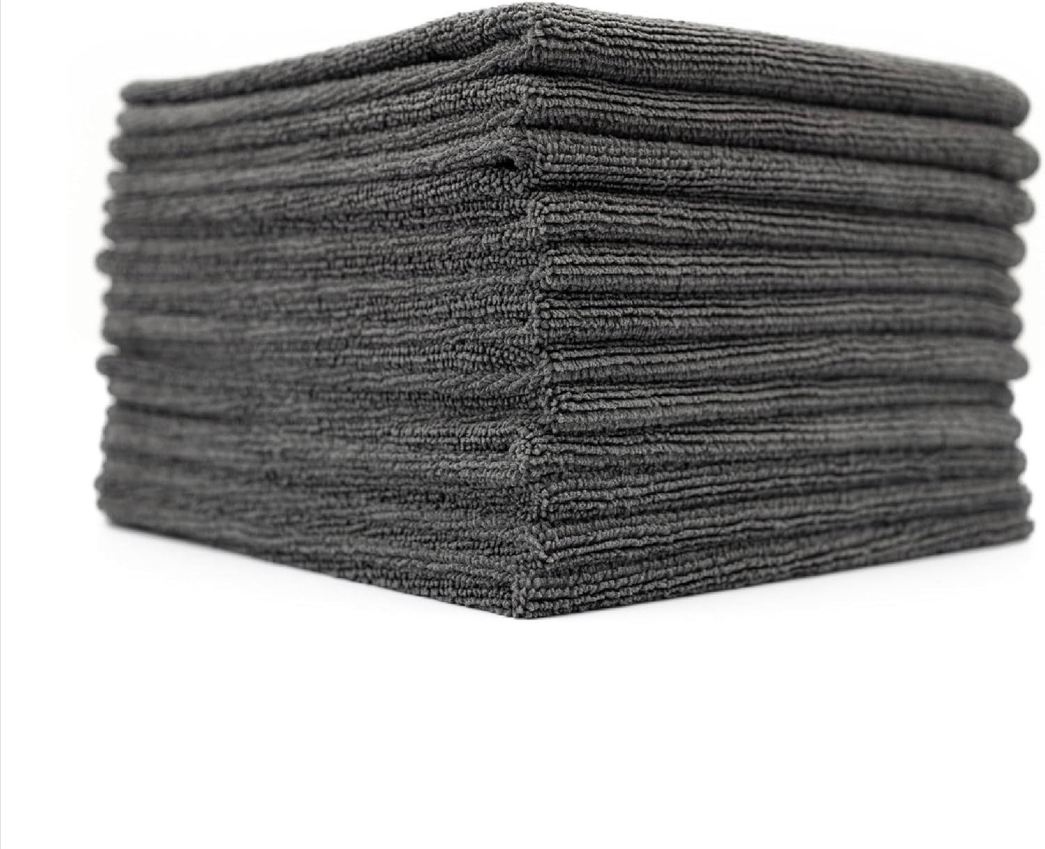 The Rag Company - All-Purpose Microfiber Terry Cleaning Towels - Commercial Grade, Highly Absorbent, Lint-Free, Streak-Free, Kitchens, Bathrooms, Offices, 300Gsm, 16In X 16In, Grey (12-Pack) - Black, Grey, Red image number 5