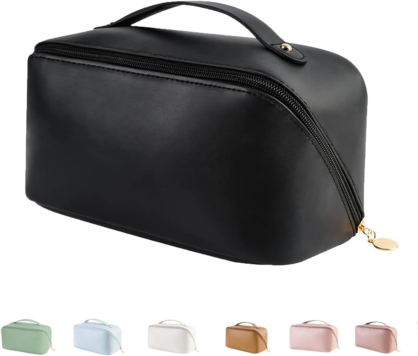 Cosmetic Bag, Large Capacity PU Waterproof Storage Makeup Bag, Multifunctional Portable Wash Pouch for Women Travel Storage Bag Skin Care Cosmetics Toiletries