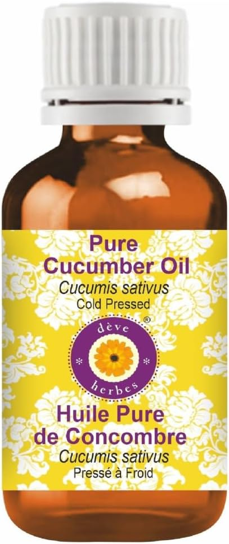 Deve Herbes Pure Cucumber Oil (Cucumis Sativus) Natural Therapeutic Grade Cold Pressed 15Ml (0.50 Oz) image number 1