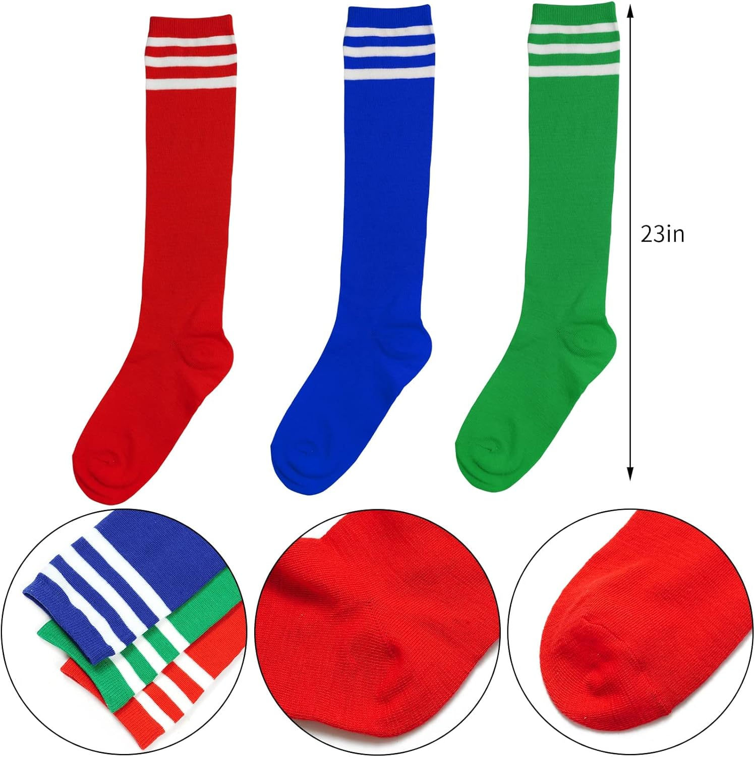 Kavoc 8 Pieces Chipmunks Costumes Set Include 3 Chipmunk Ears Headband，3 Pairs Soccer Socks，1 Piece Black round Frame Glasses and 1 Red Cap Animal Costume for Adults Teens World Book Day Party Brown image number 6