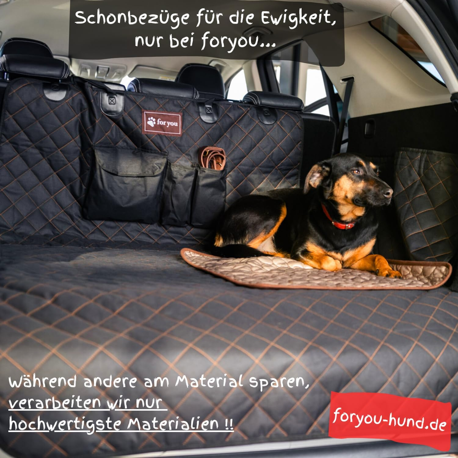 Foryou&reg; Car Boot Protector with Boot Sill Protection Including Cooling Mat &ndash; Universal Boot Protection Mat for Dogs Water-Repellent &ndash; Scratch-Resistant Car Blanket, Premium Quality, Made in Germany image number 1