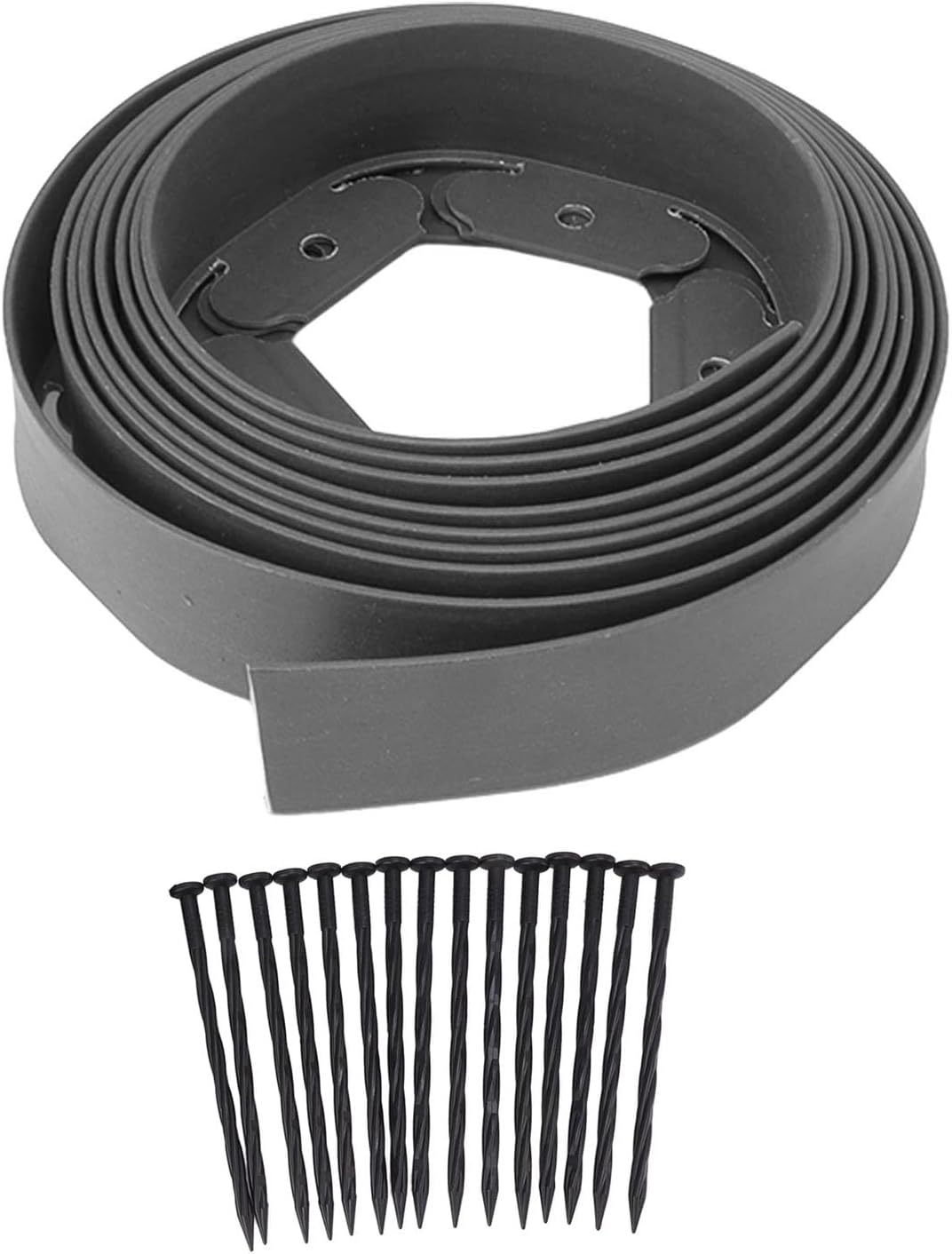 Landscape Edging Kit, No Dig Garden Edging Border, Include 30 Spikes, 32.8Ft Length Landscape Edging Coil Garden Edging Coil for Landscaping and Flower Gardens, Easy to Install